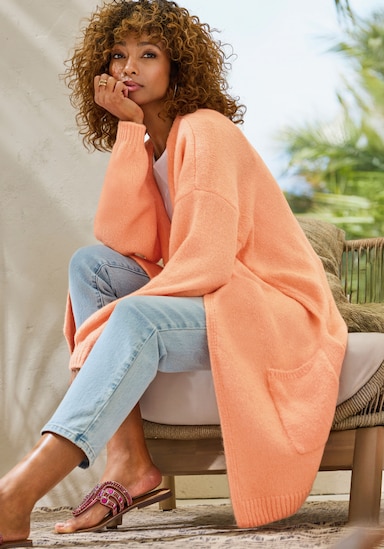 Vivance Longstrickjacke - pfirsich