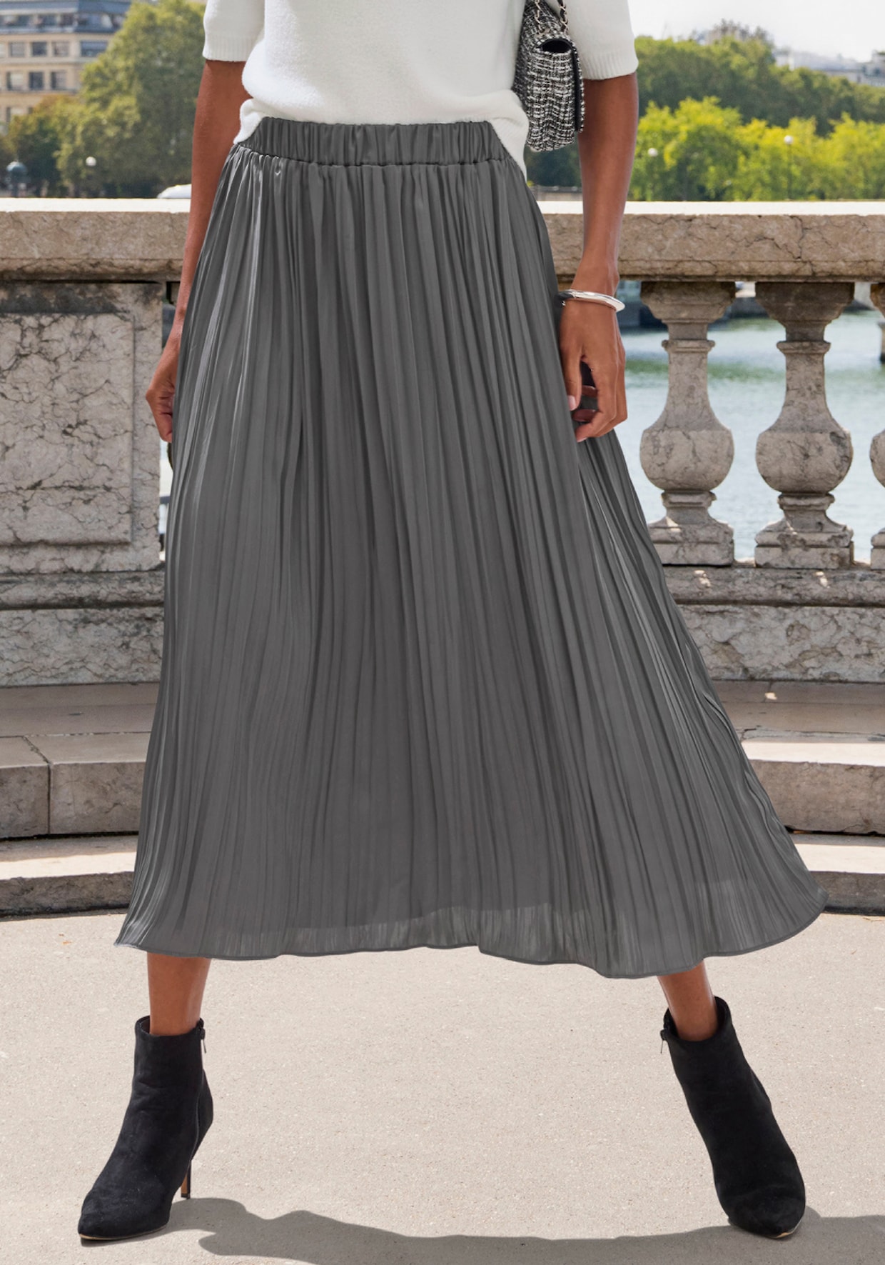 LASCANA Jupe longue - anthracite