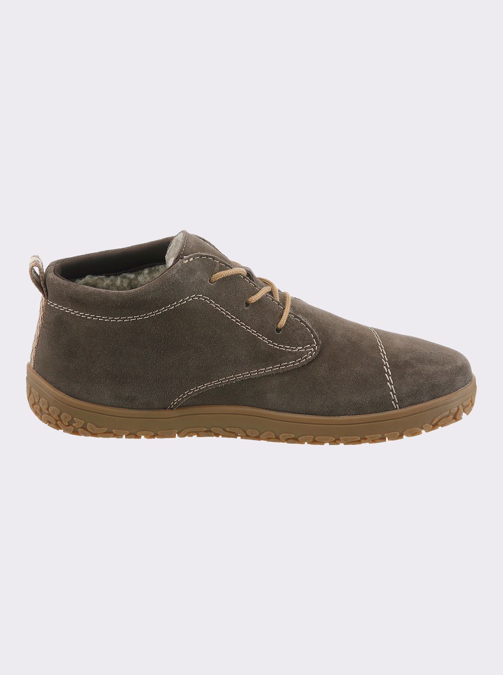 Rieker Sneaker mit Veloursleder - dunkeltaupe