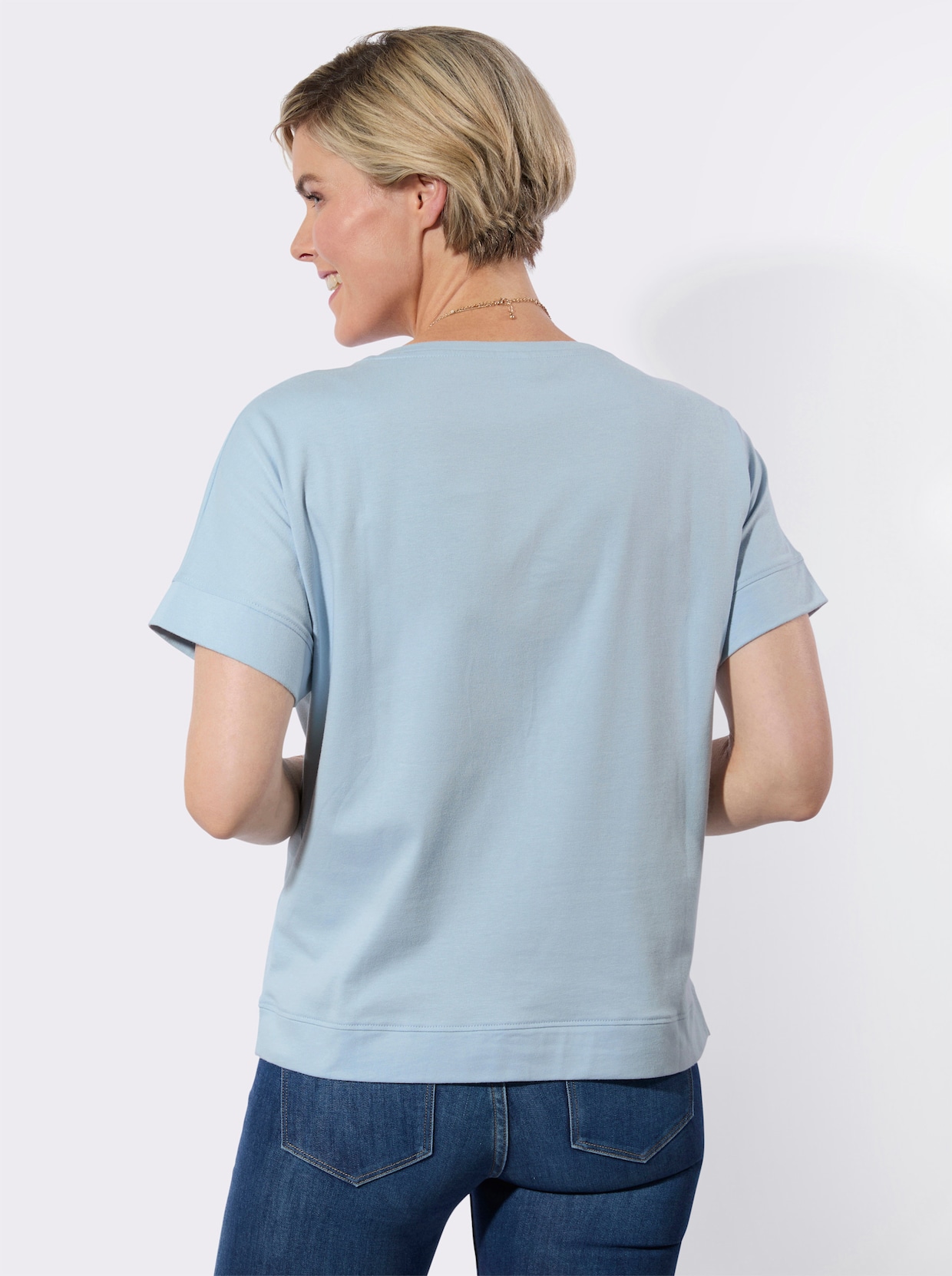 Halbarmshirt - hellblau