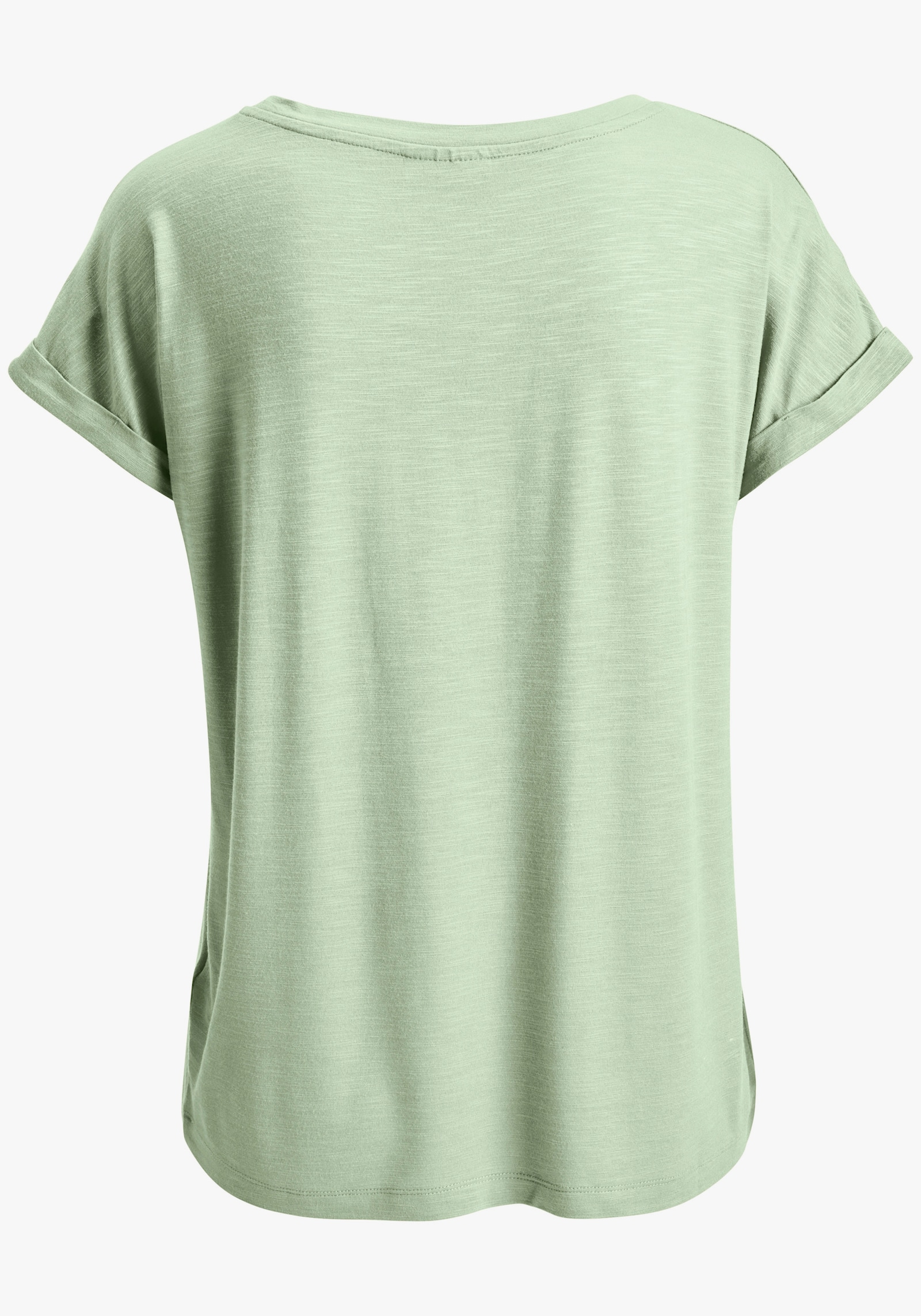 Beachtime V-Shirt - lime + weiß