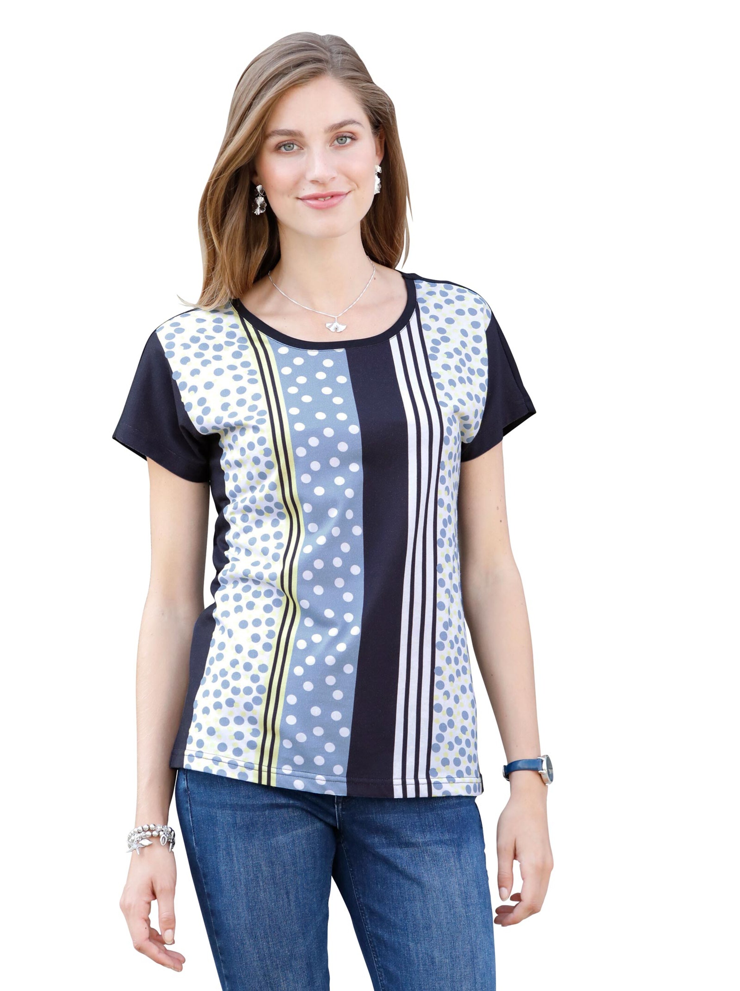 Shirt - nachtblau-gemustert