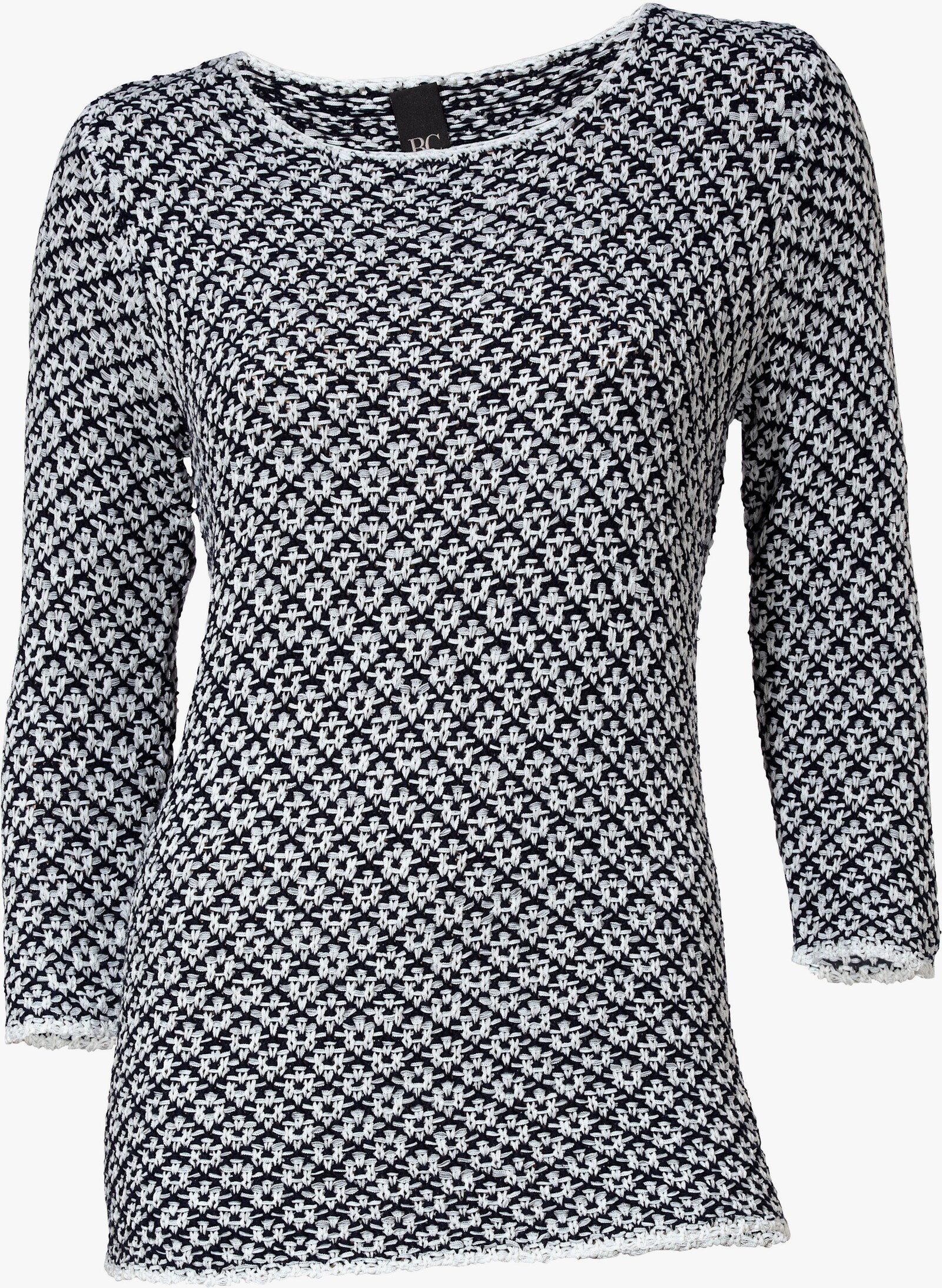 heine Pull à encolure ronde avec manches 3/4 - marine