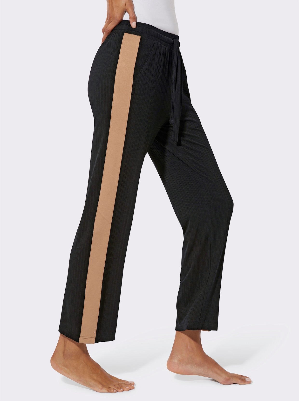 feel good Hose - schwarz-camel