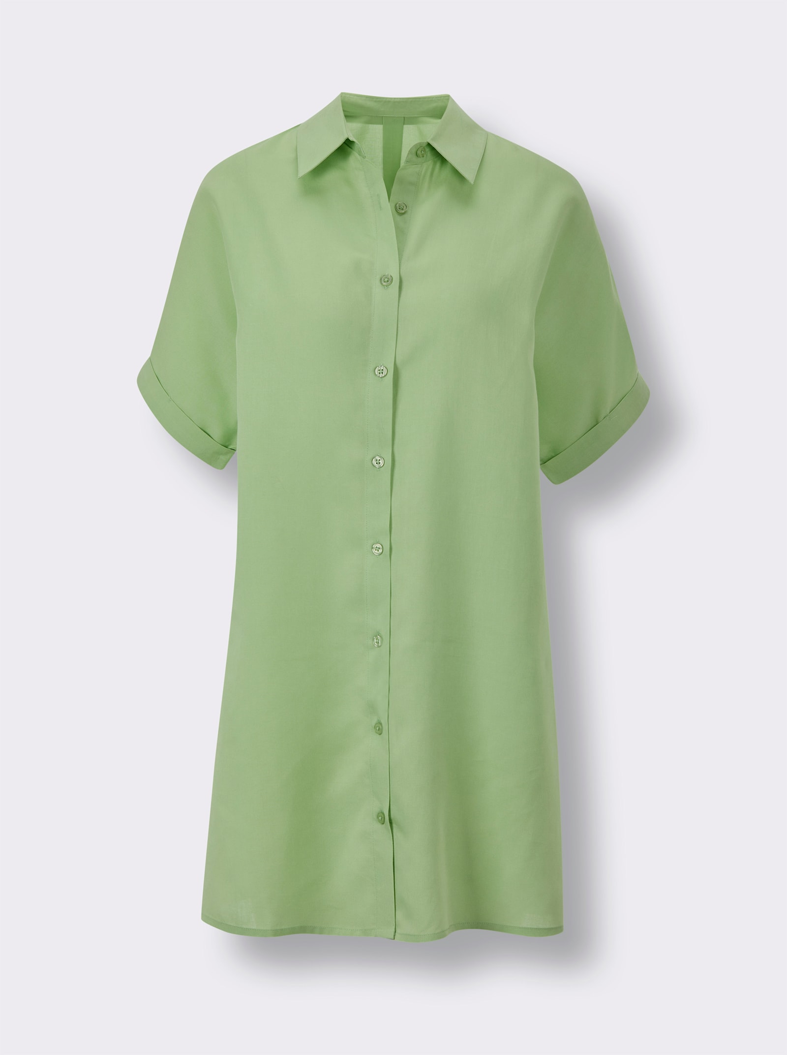 CREATION L PREMIUM Longbluse mit Druck-Dessin - reseda