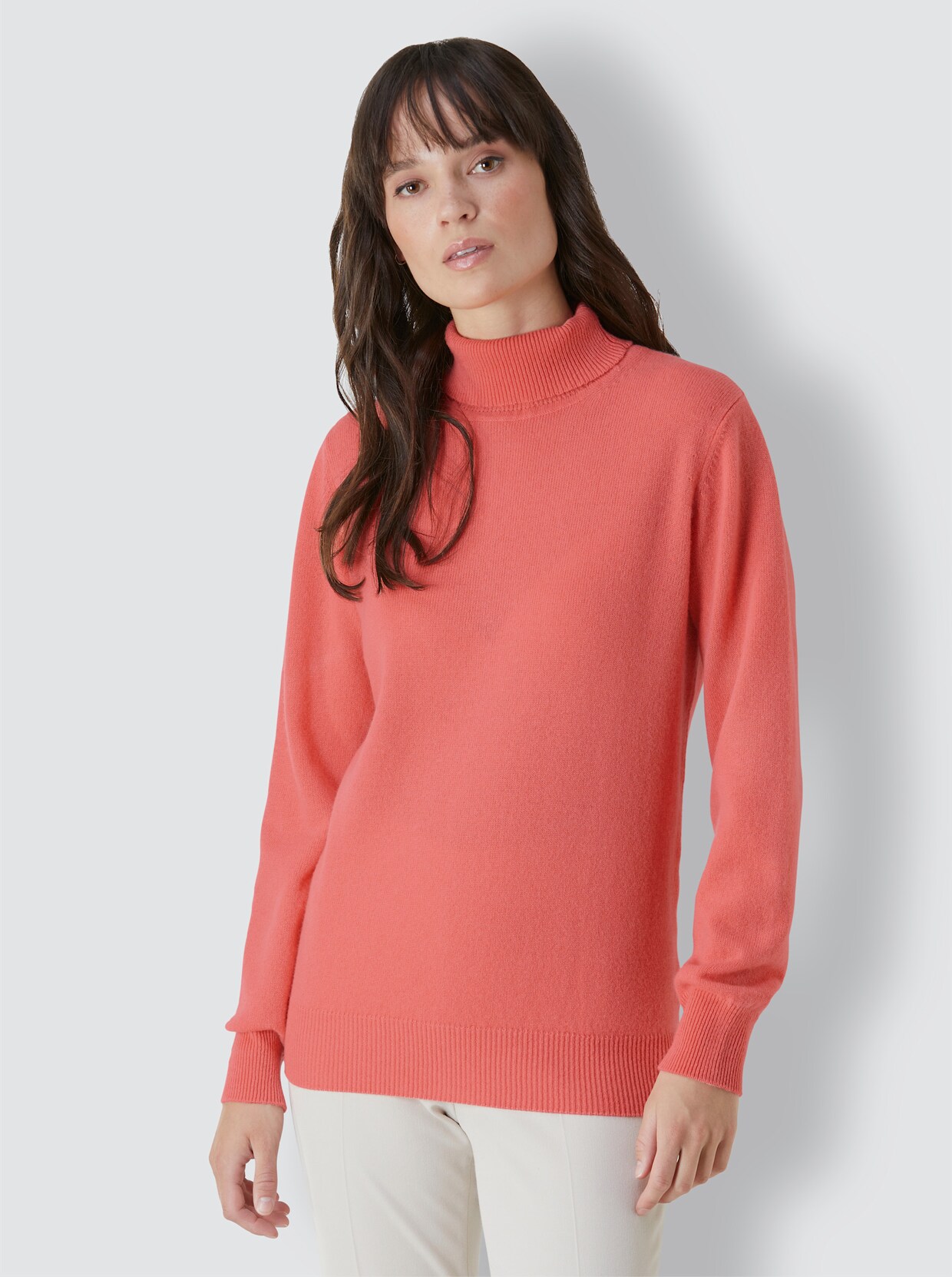 Creation L Premium Kaschmir-Pullover - koralle-meliert