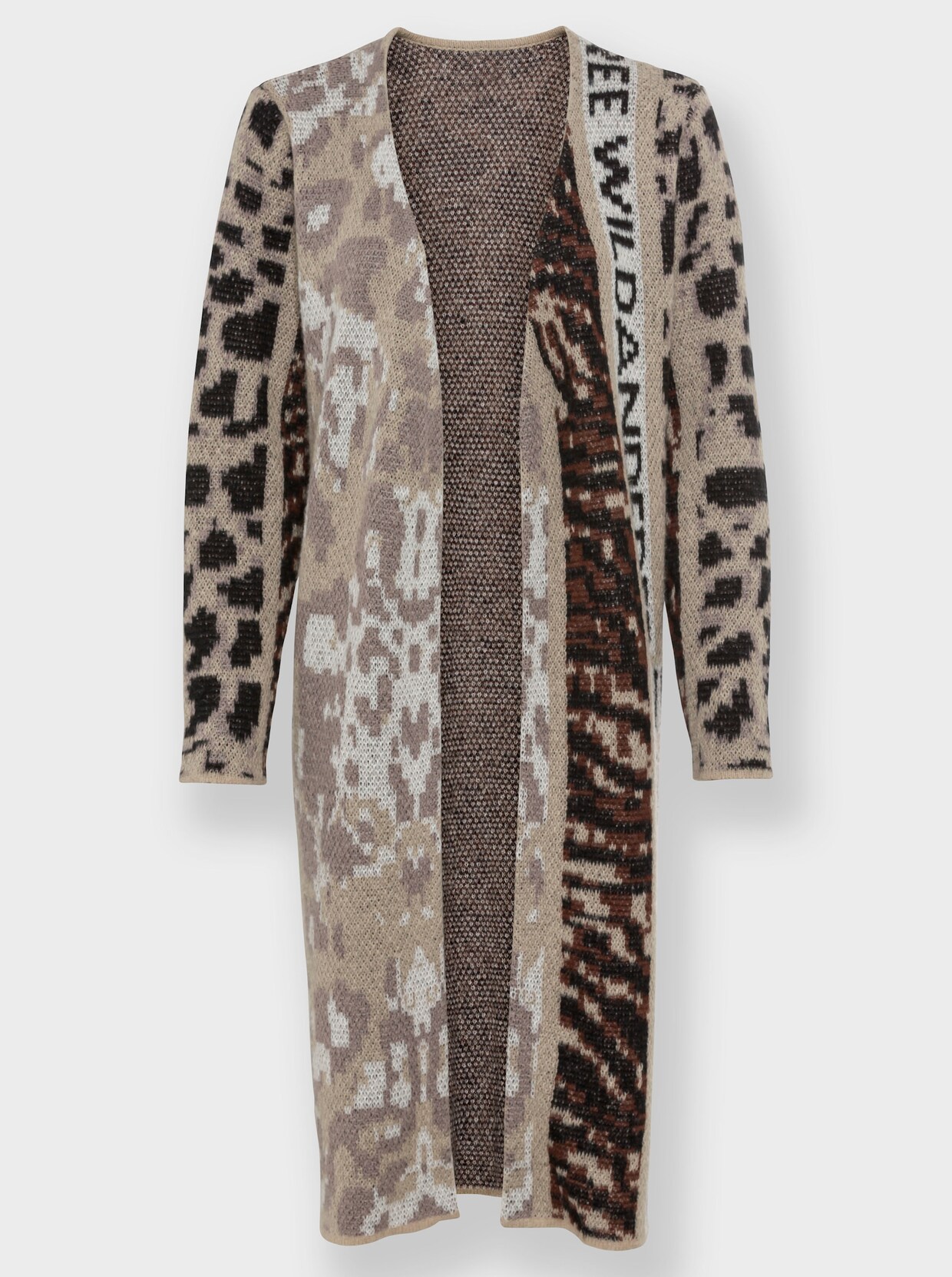 heine Jacquardvest - beige/zwart gedessineerd