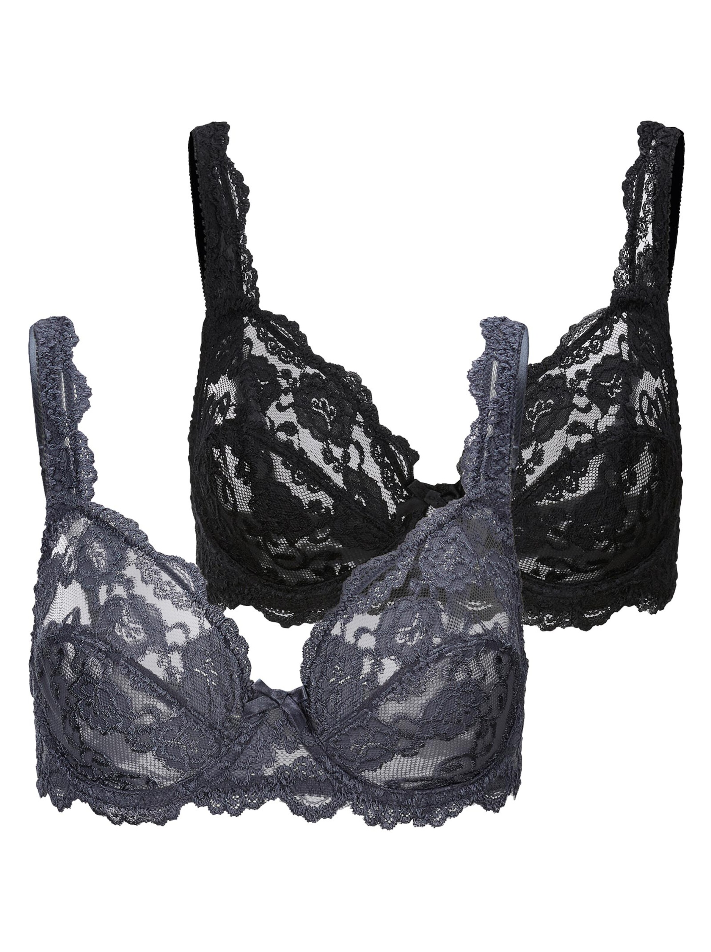 Bügel-BH - schwarz + anthrazit