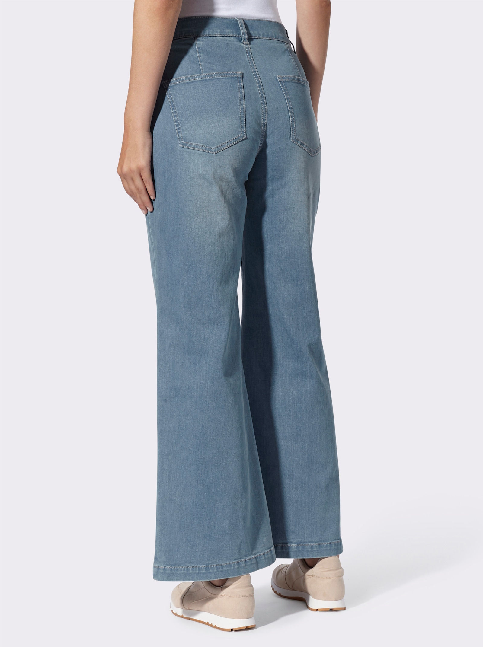 heine Gerade Jeans mit hohem Bund - blue-bleached