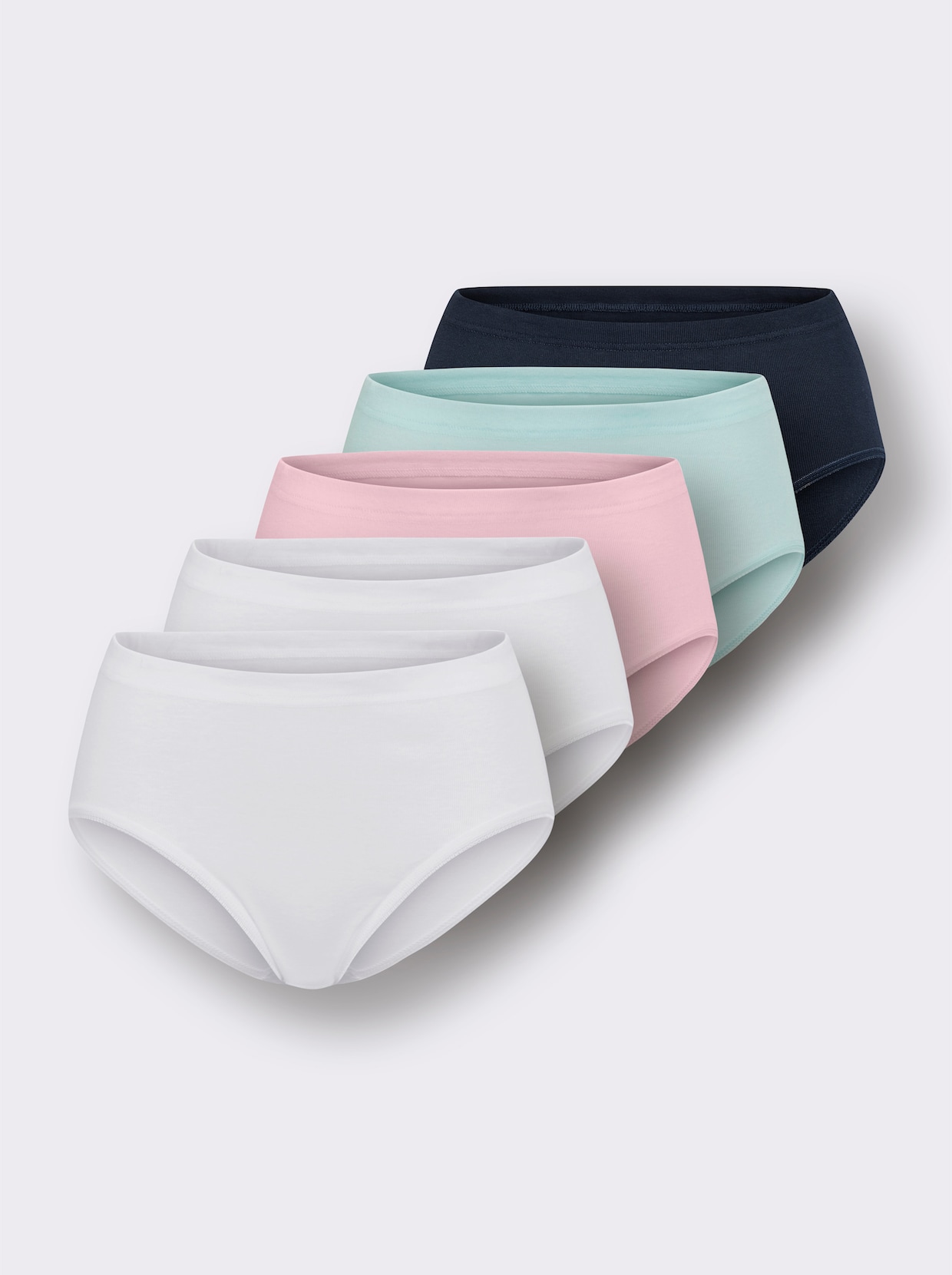 Speidel Taillenslip mit Doppelzwickel - 2x weiß,1x marine,1x rosé,1x mint