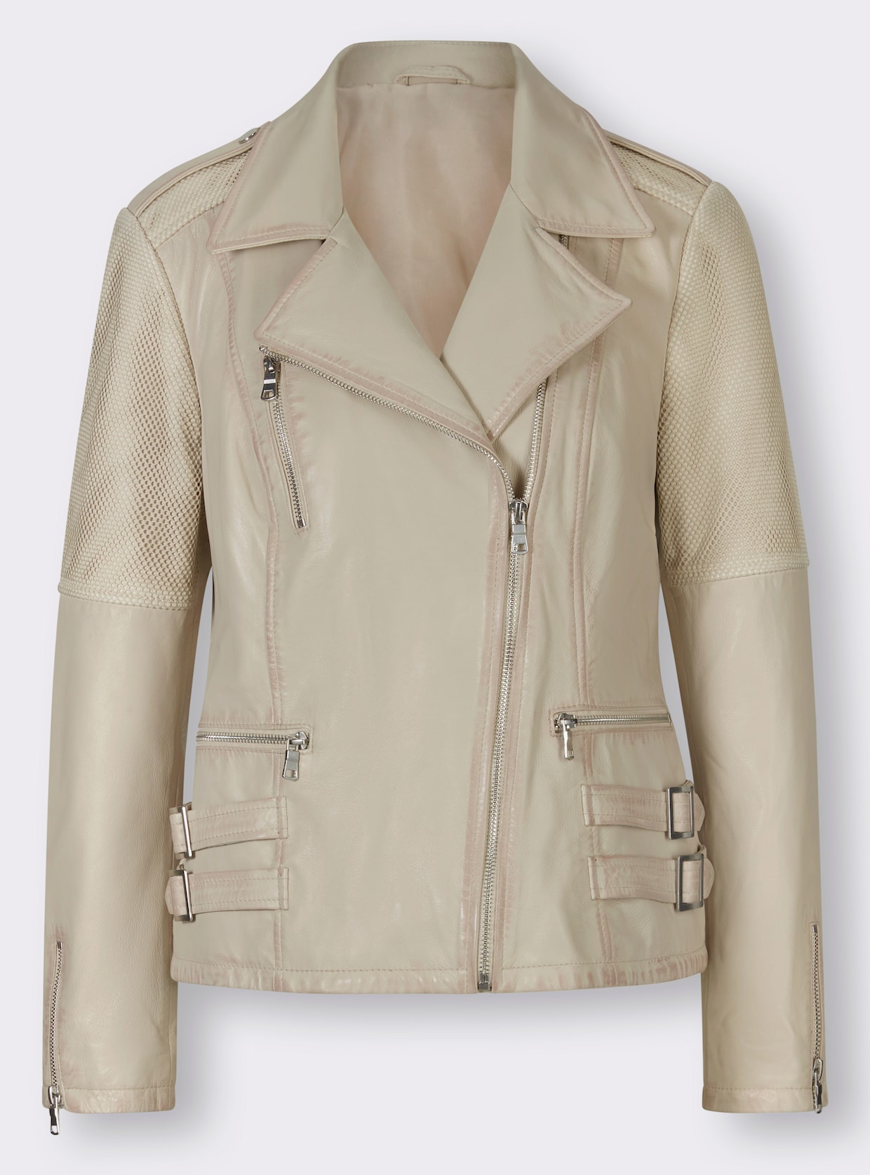 heine Veste en cuir - sable