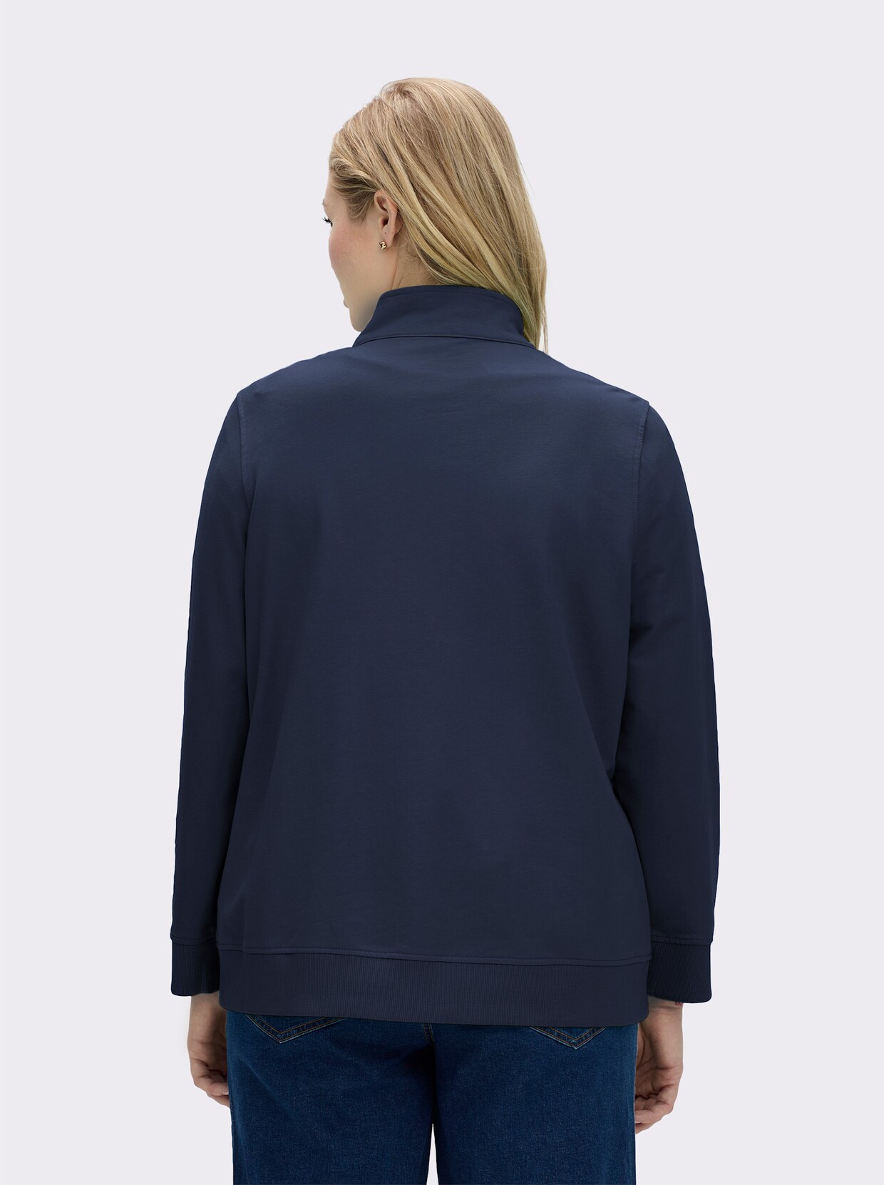 Shirtjacke aus reiner Baumwolle - marine