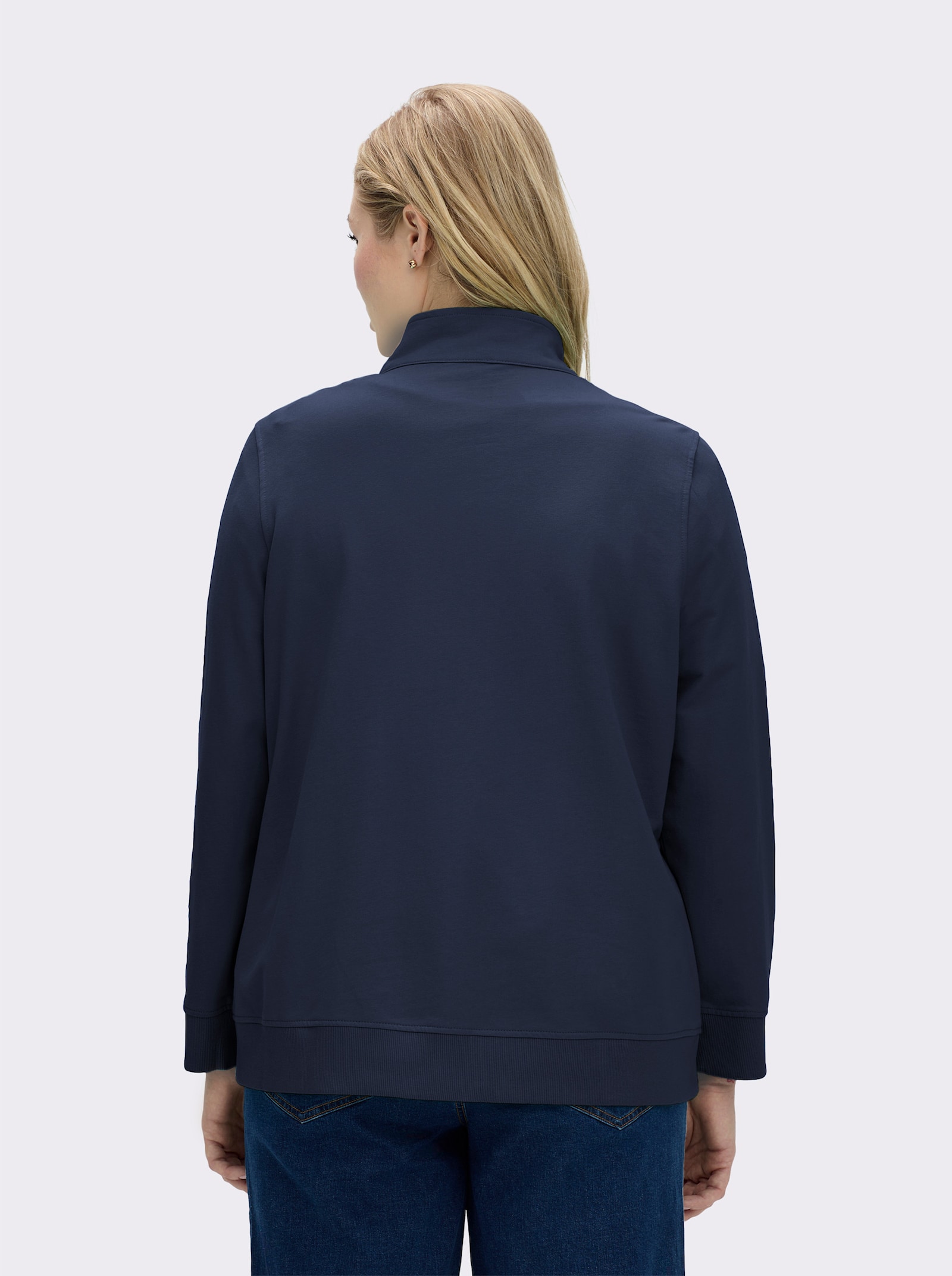 Shirtjacke aus reiner Baumwolle - marine