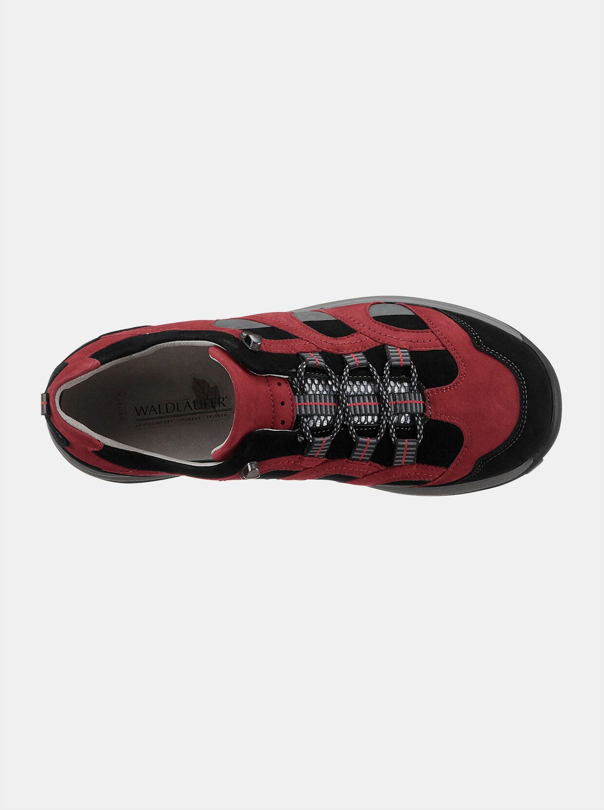 Waldläufer Chaussures à lacets - rouge-noir