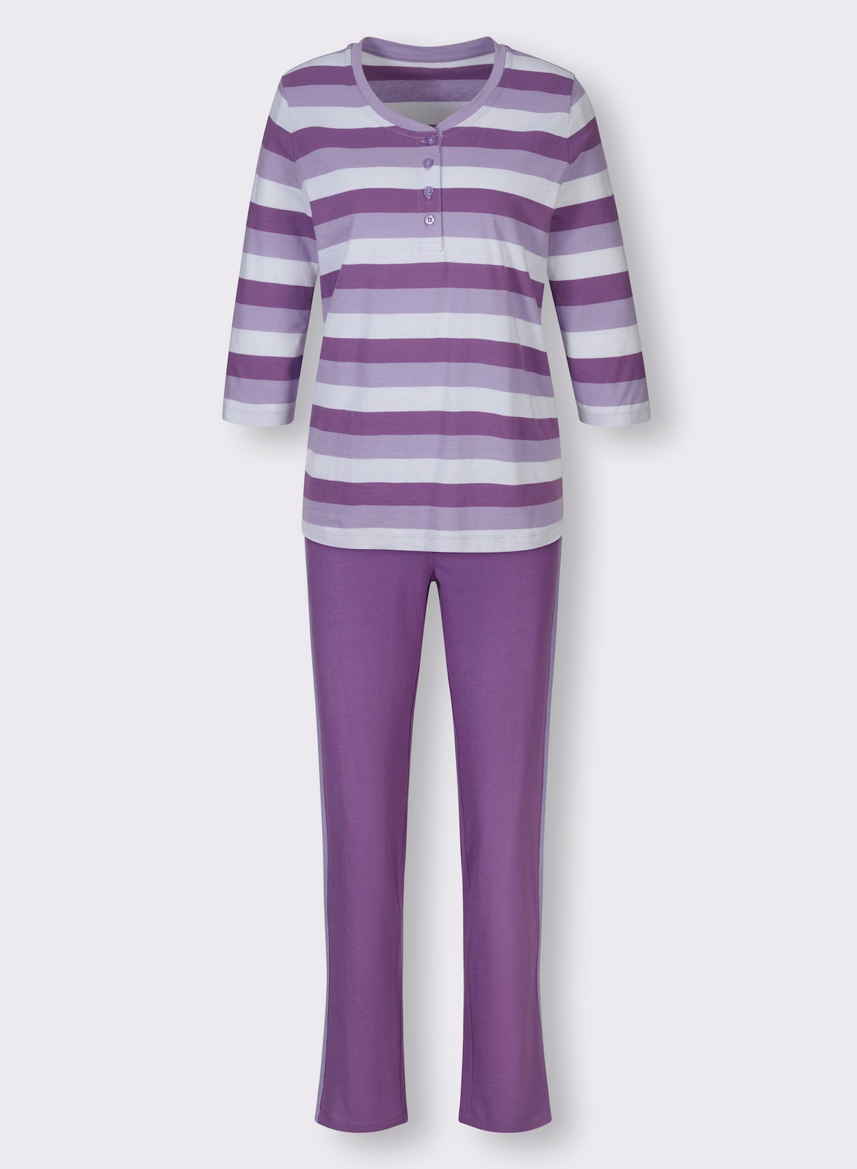 wäschepur Pyjama - lila/lavendel gestreept