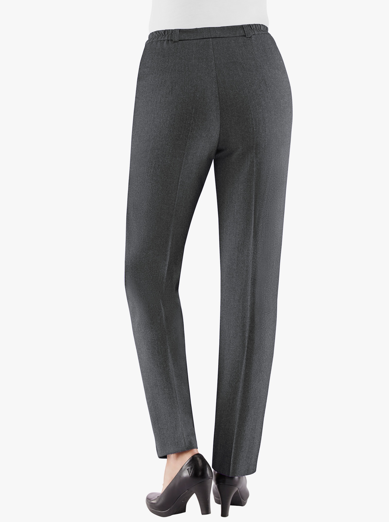 Come on Hose mit seitlichem Dehnbund - dunkelgrau-meliert