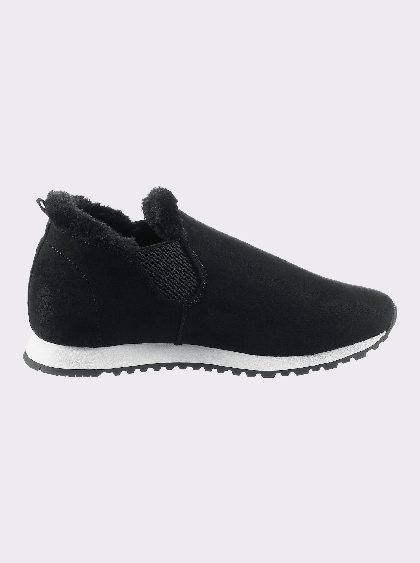 Slipper met warme voering - zwart