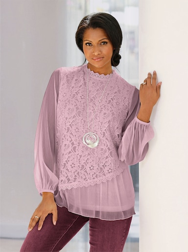 Kanten blouse - mauve