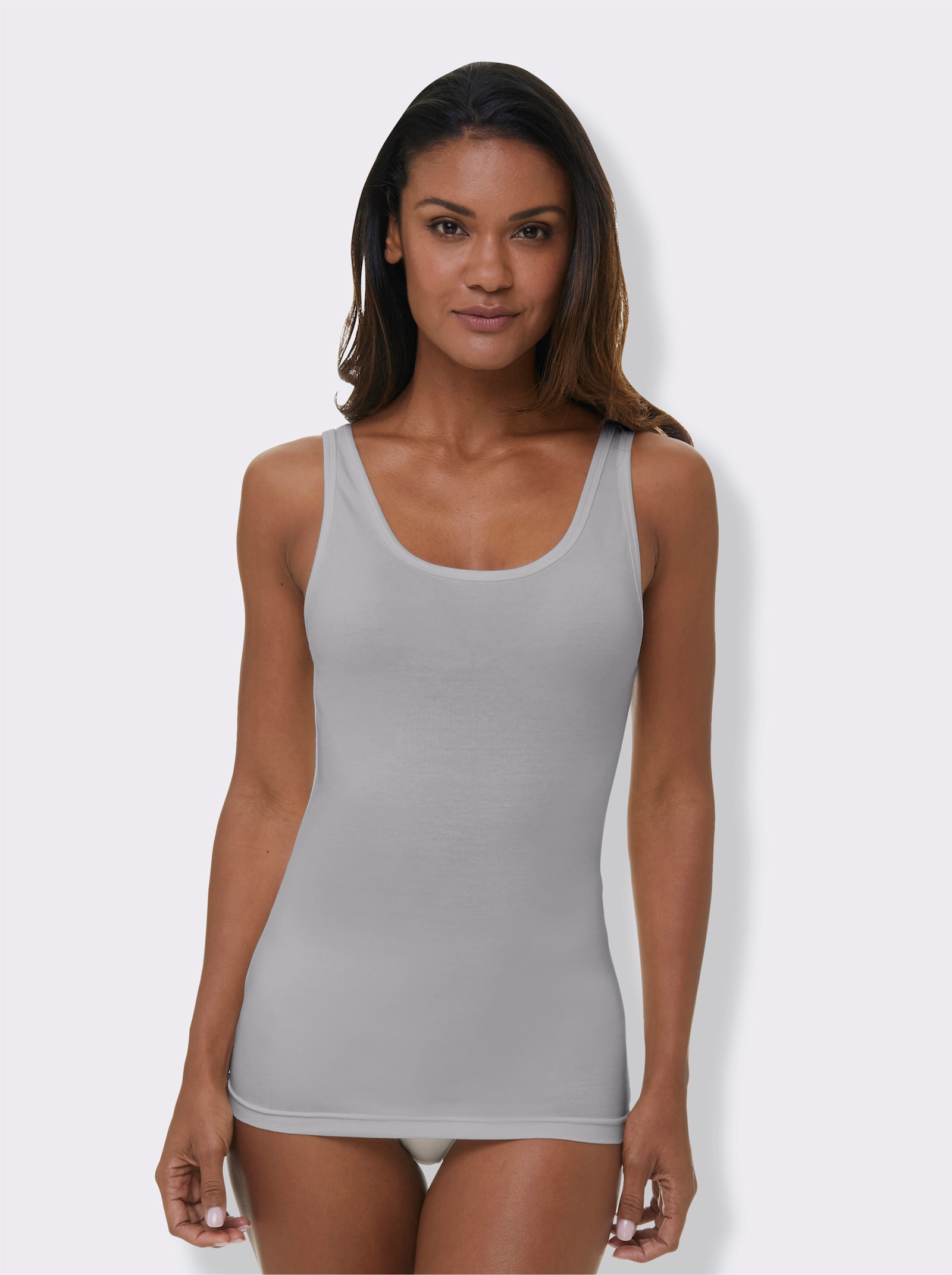 wäschepur Achseltop mit breiten Trägern - silberfarben + rosé + champagner