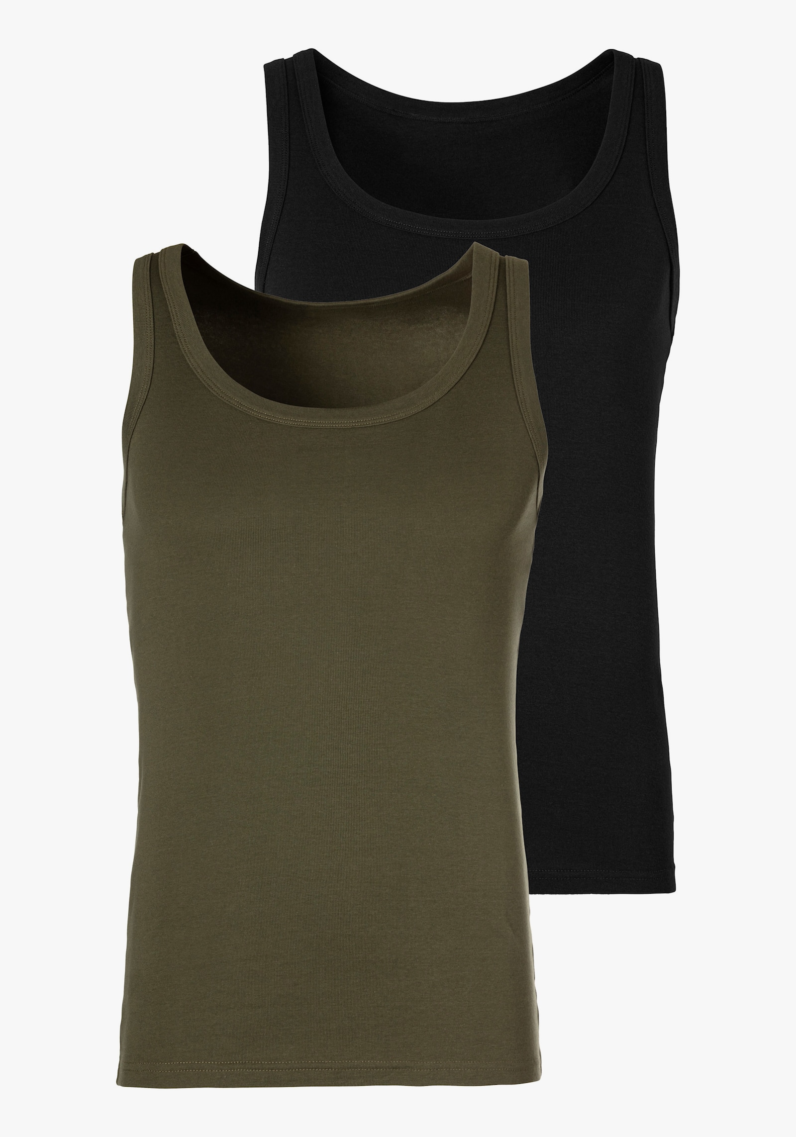 H.I.S Tanktop - kaki, zwart