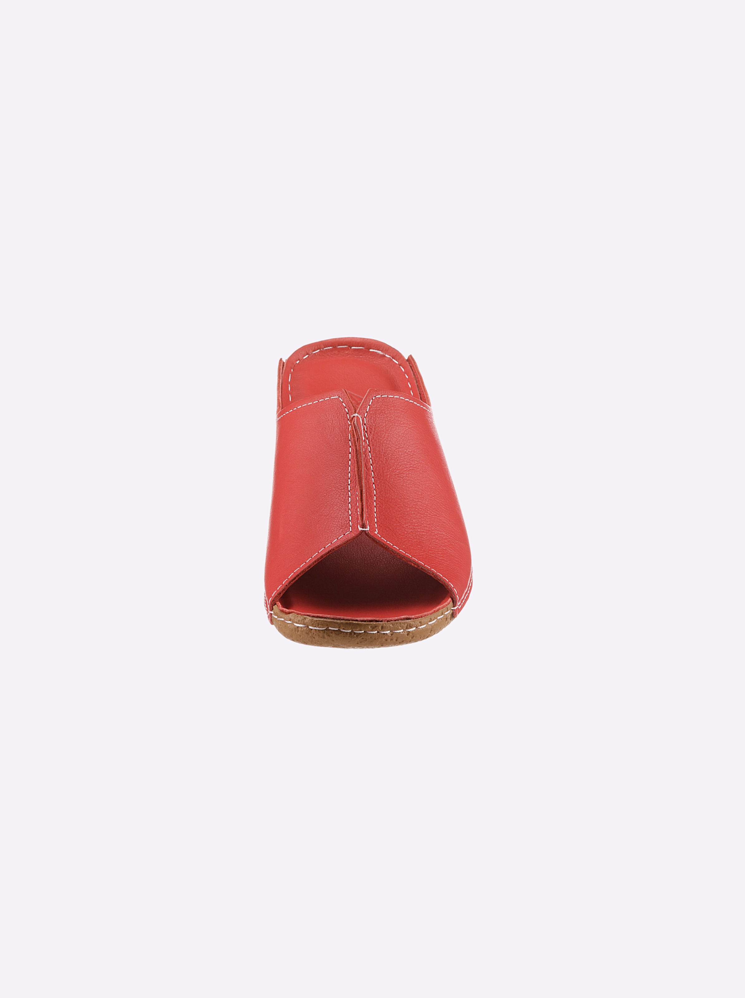 Sohle Leder  günstig Kaufen-Pantolette in rot von Andrea Conti. Pantolette in rot von Andrea Conti <![CDATA[Von Andrea Conti kommt diese herrlich bequeme Pantolette. Aus Leder gefertigt und weich gepolstert. Mit modischen, kontrastfarbigen Nähten. PU-Laufsohle mit ca. 30 mm Absatz.