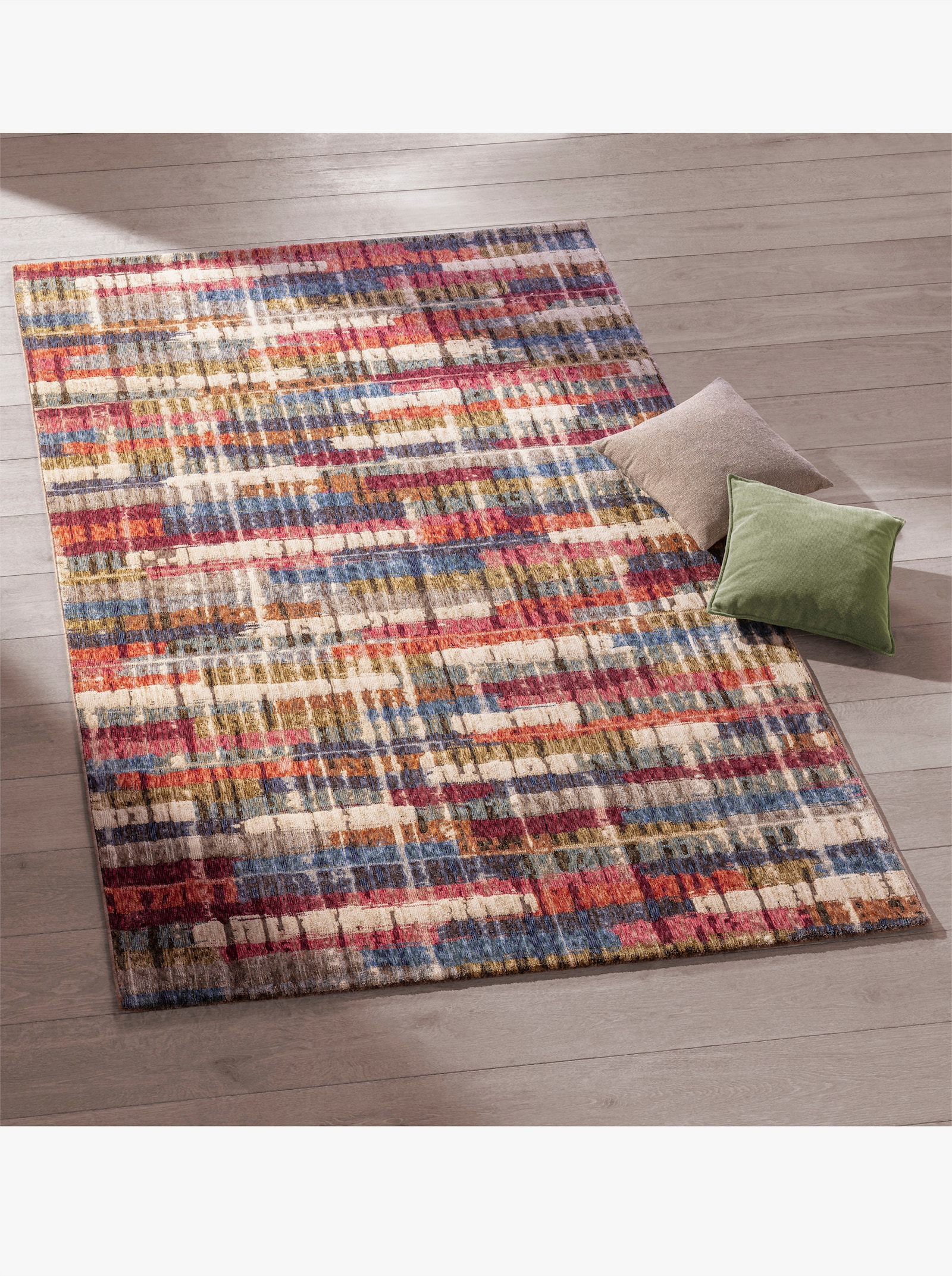 heine home Teppich - rot-ecru-meliert