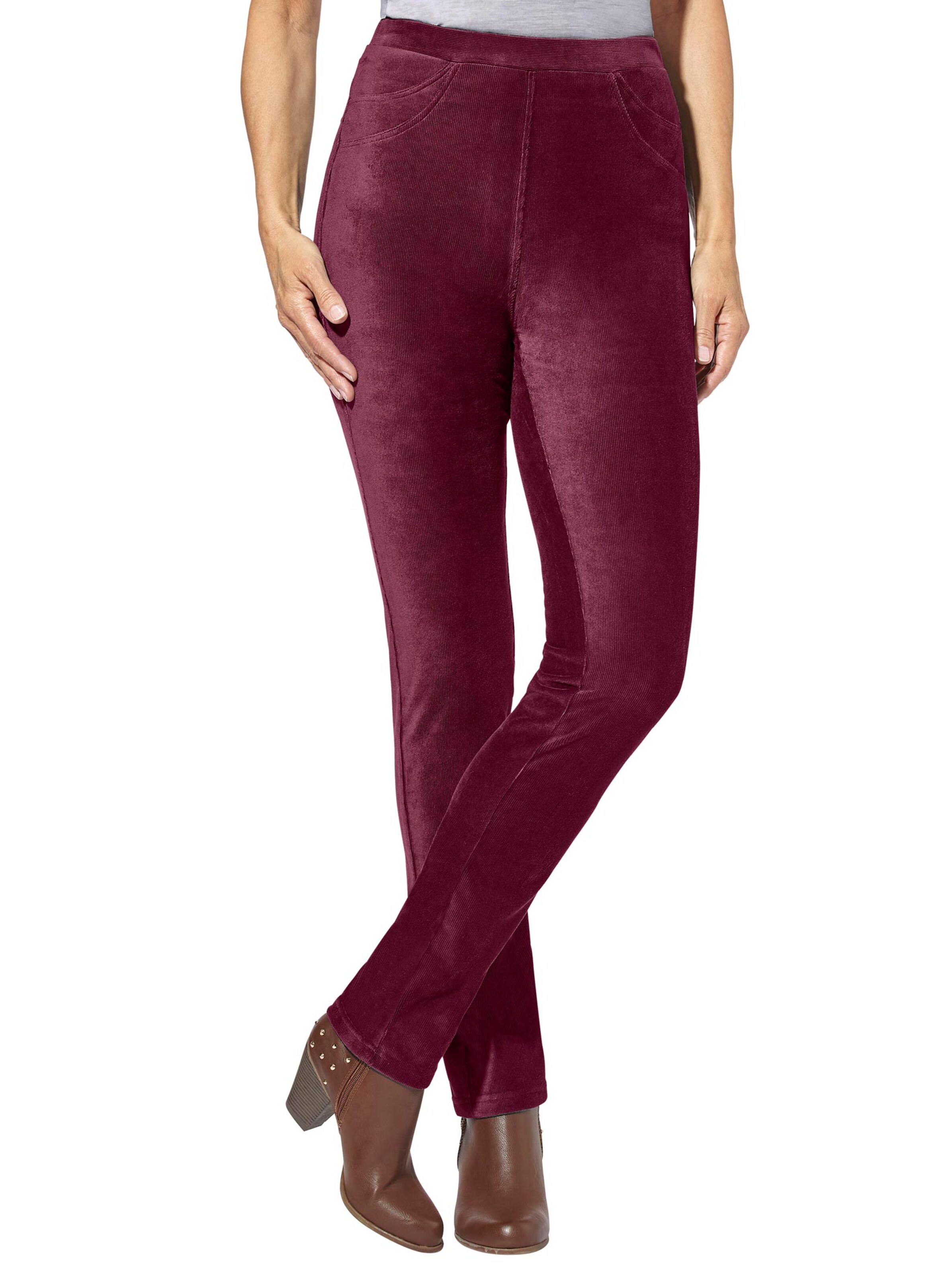 Jersey-Hose - bordeaux