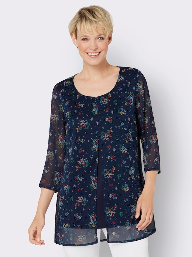Chiffon Bluse Lagenlook