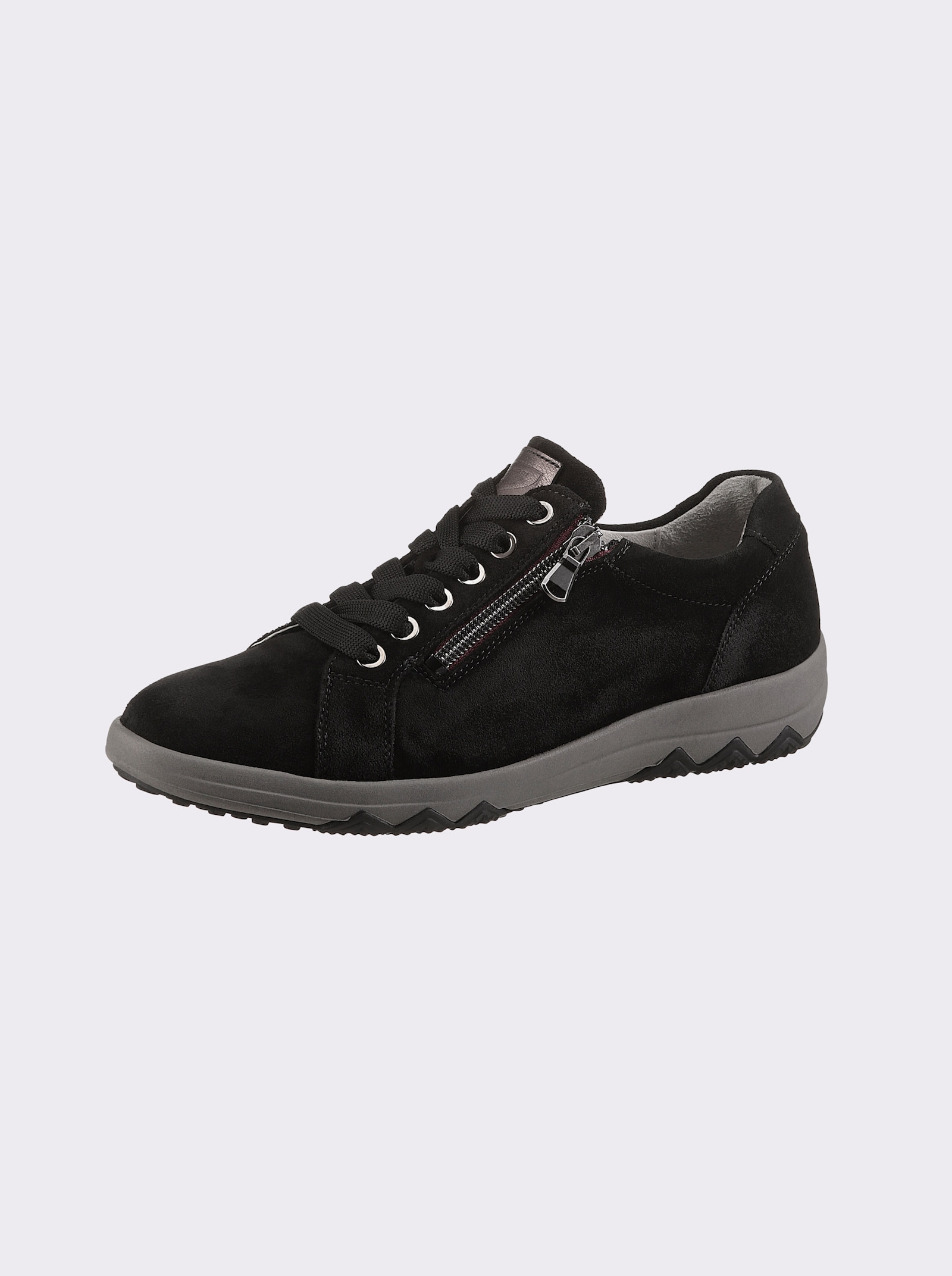 Waldläufer Sneaker voor stevige voeten - zwart