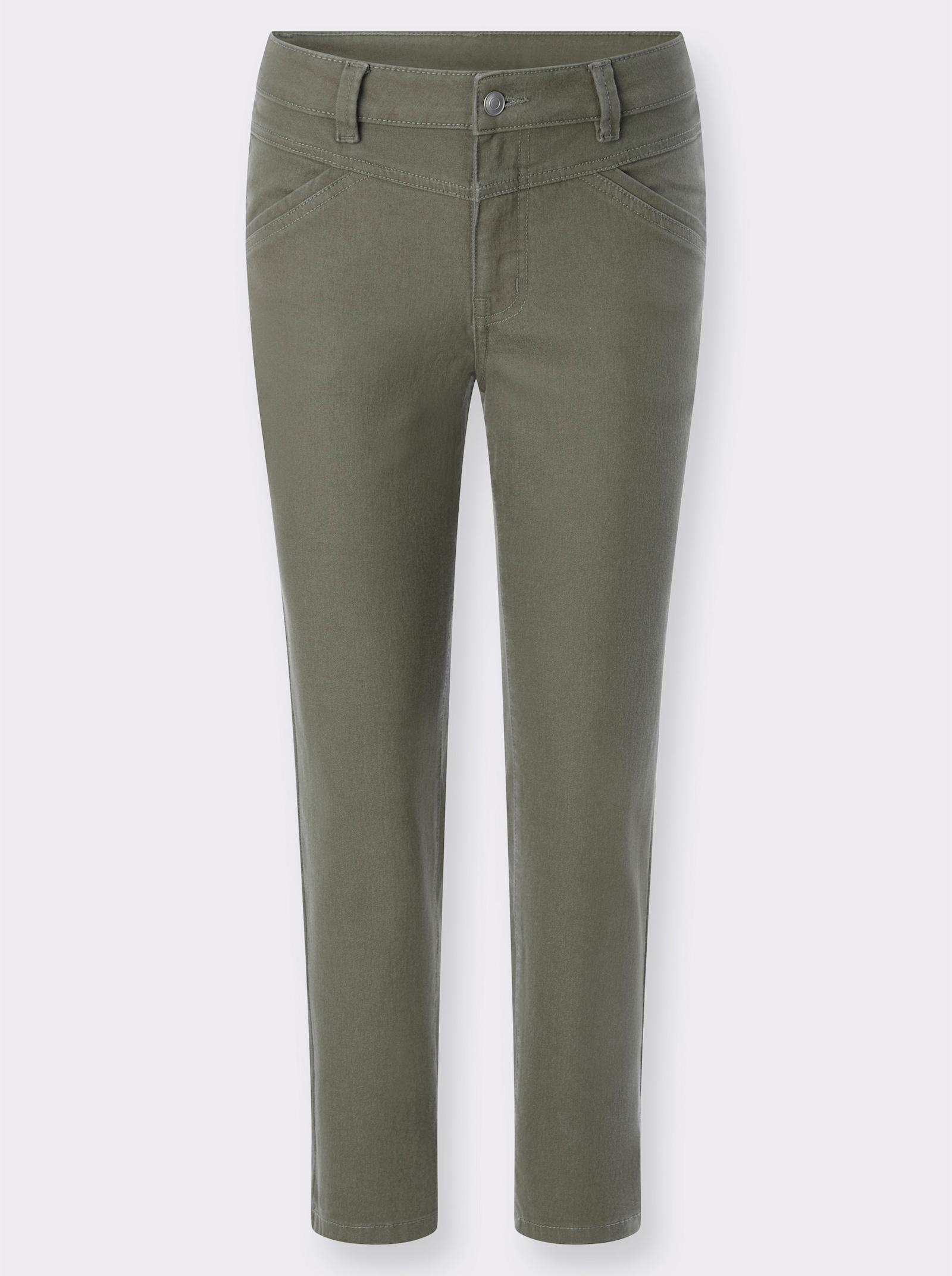 7/8-Jeans in Stretch-Qualität - khaki