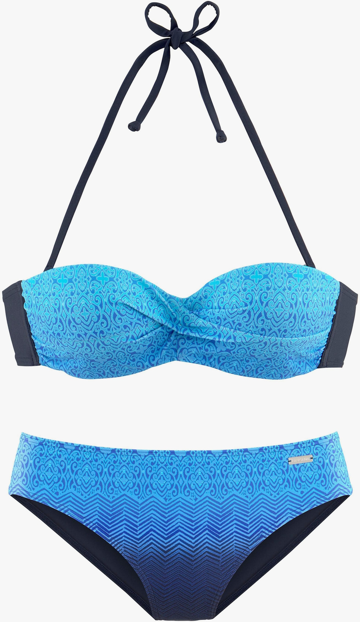 LASCANA Maillot de bain bandeau à armatures - bleu