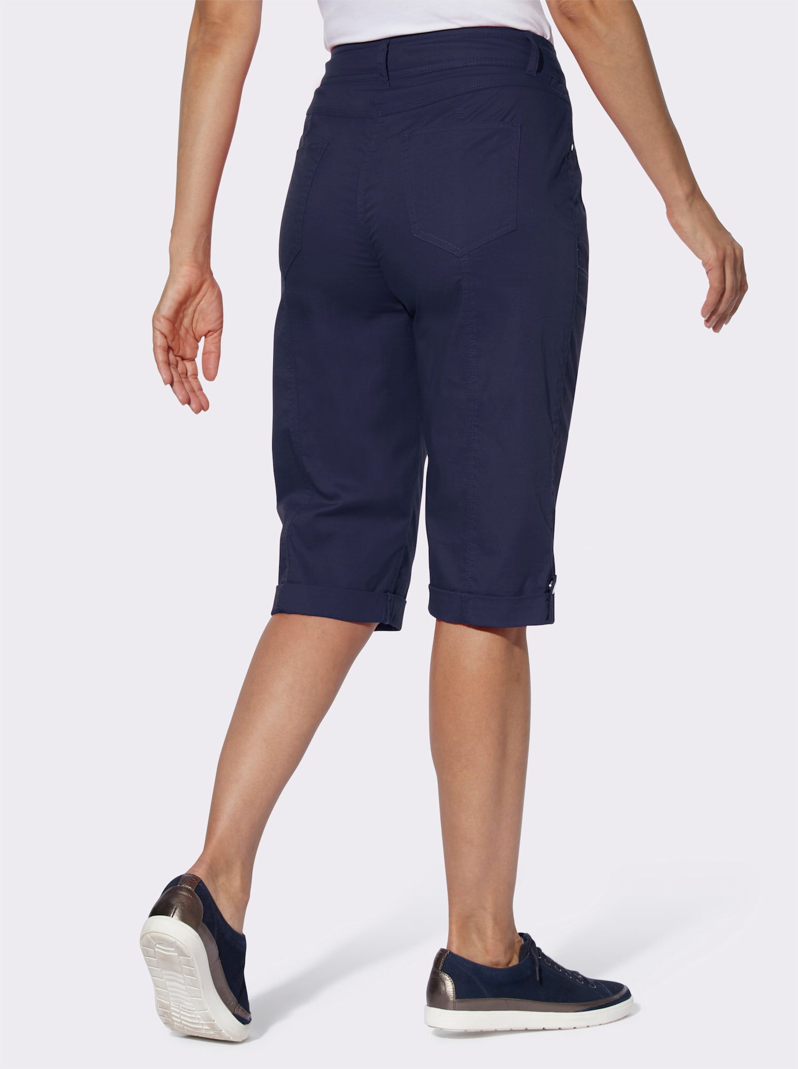 Bermudas mit Druckknopf am Bein - marine