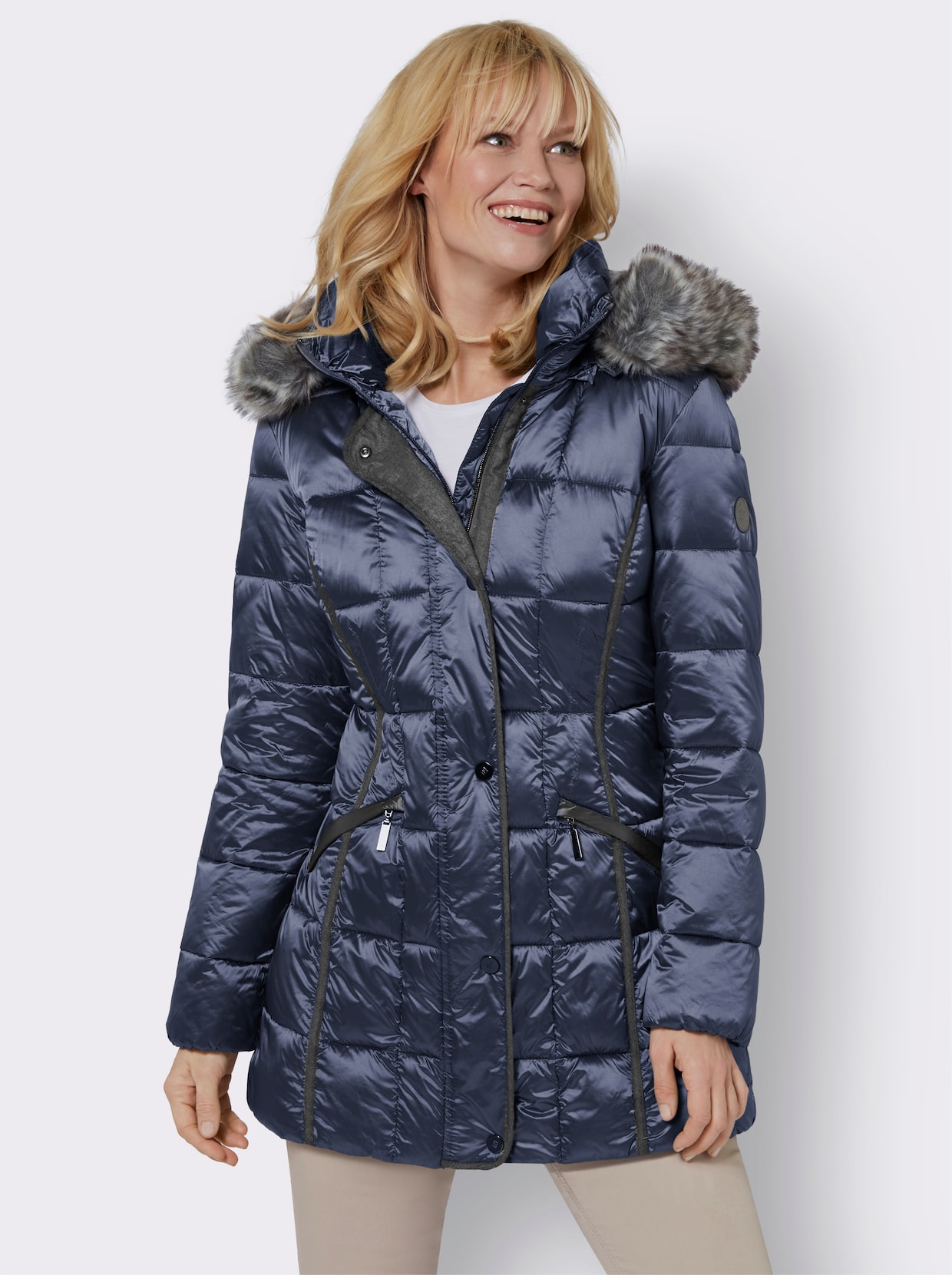 Green Goose Steppjacke - marine