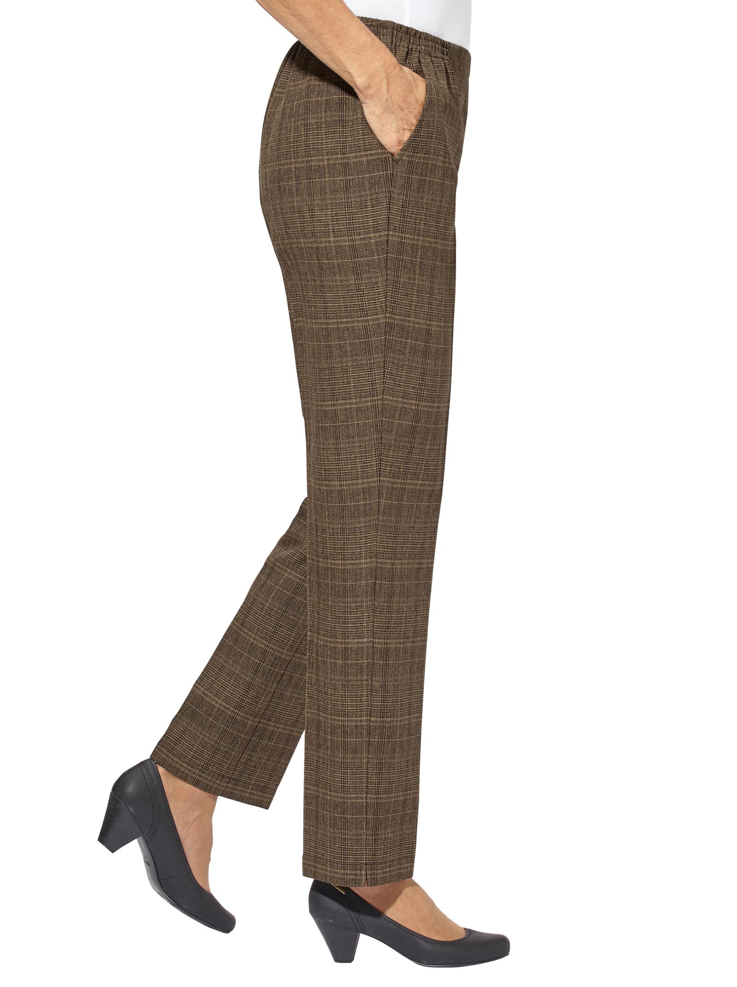 Hose - cognac-kariert