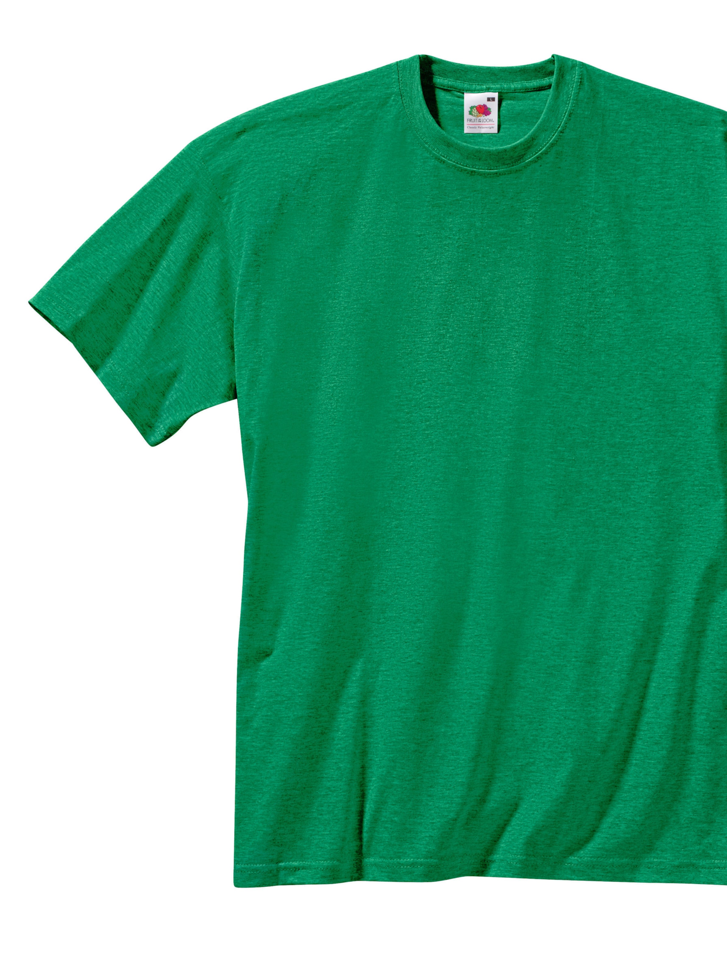 rund aus günstig Kaufen-Shirt in grün + weiß von Fruit of the Loom. Shirt in grün + weiß von Fruit of the Loom <![CDATA[Im praktischen Doppelpack: Shirt von Fruit of the Loom. Für Sie und Ihn mit Rundhals-Ausschnitt.]]>. 