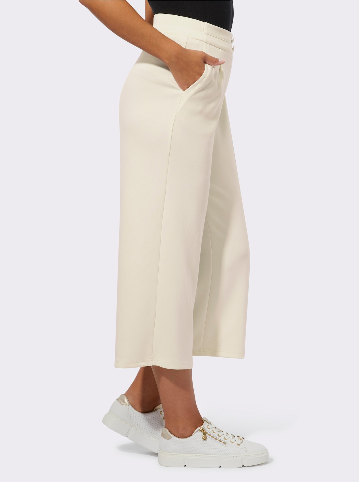 Pantalon large - couleur ivoire