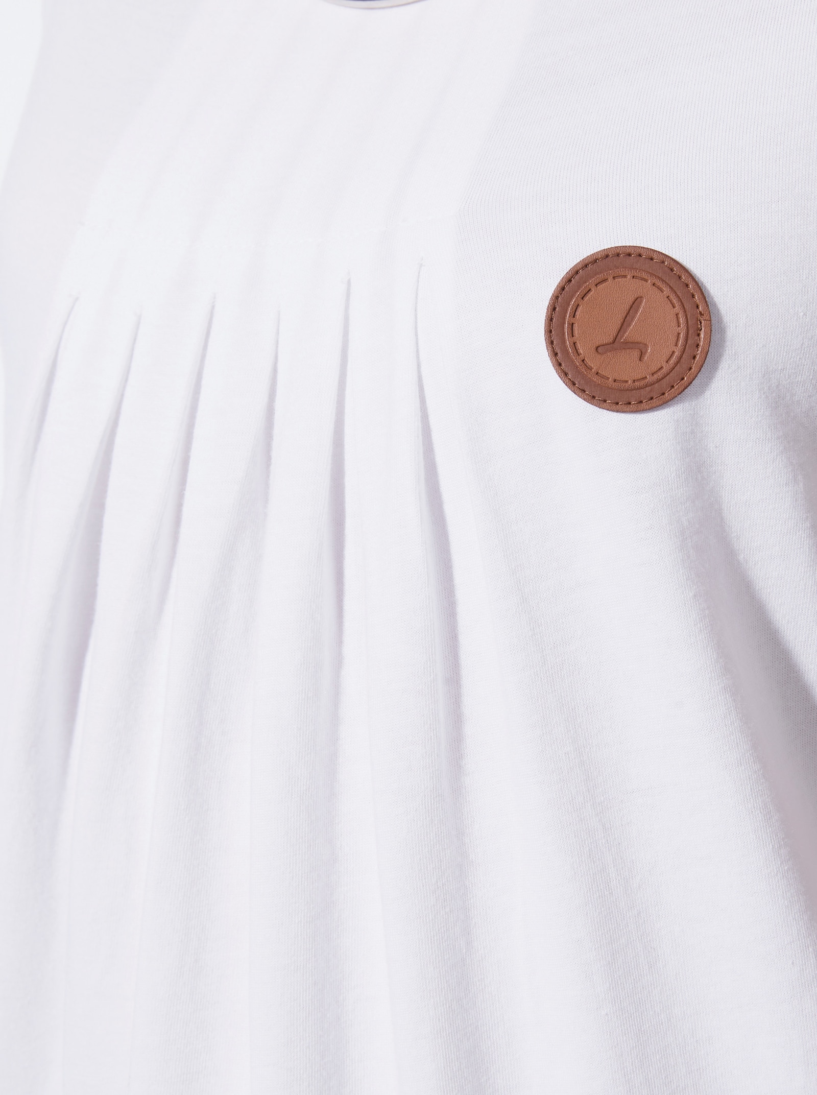 Shirttop mit Biesenverzierung - weiß