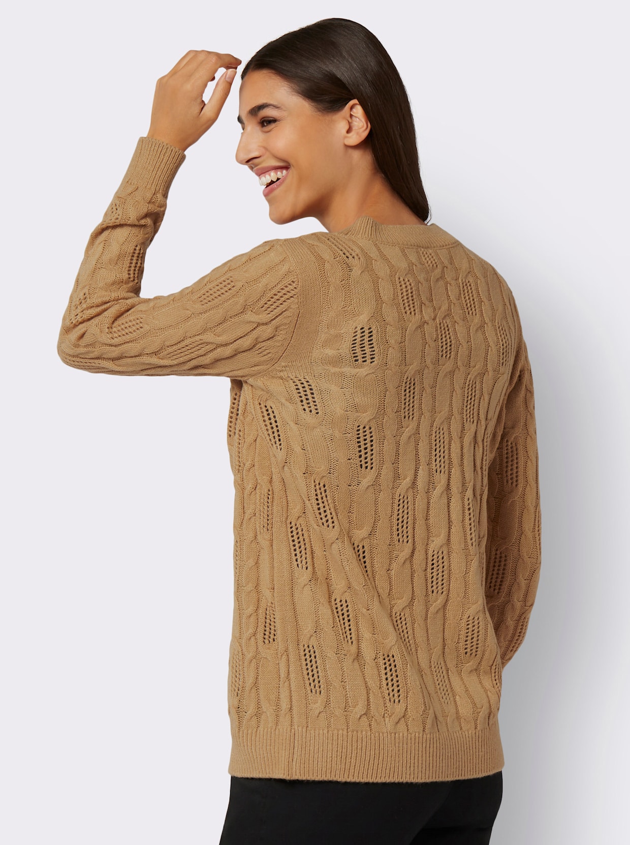 Strickjacke - camel