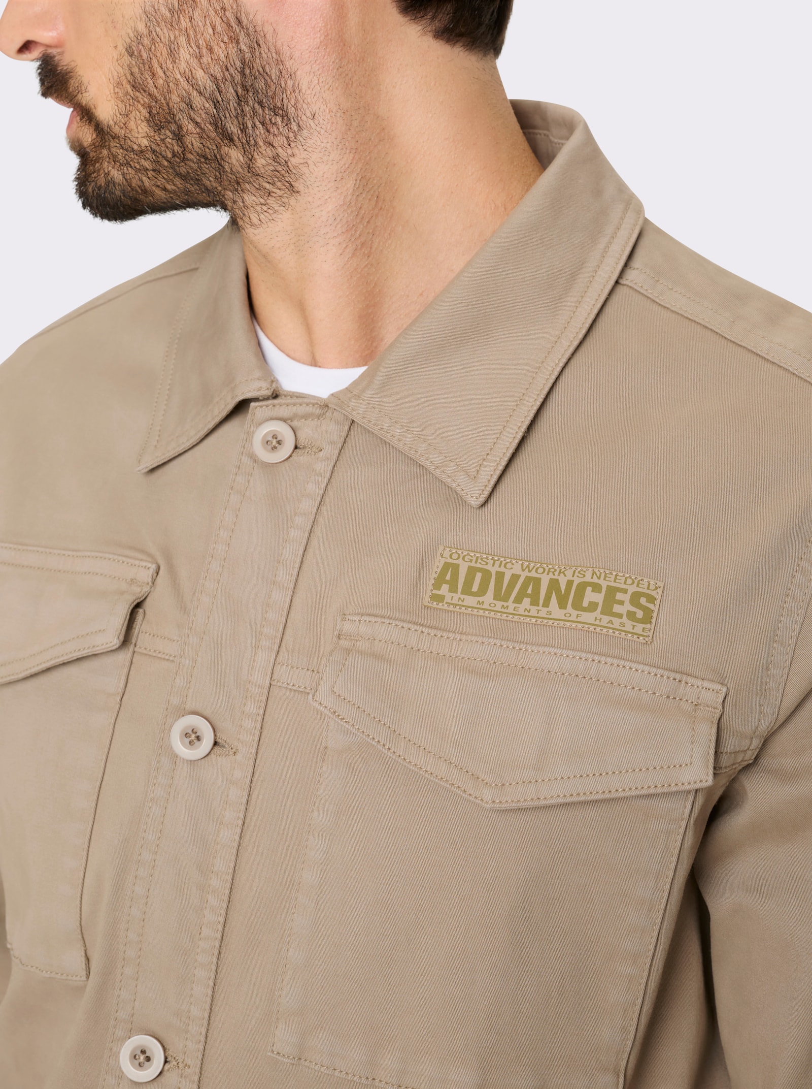 Catamaran Jacke mit Klettverschluss-Brusttaschen - schlamm