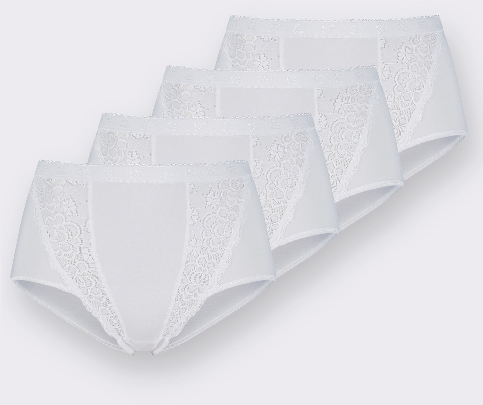 Sloggi Taillenslip mit Ziergummibund - weiß