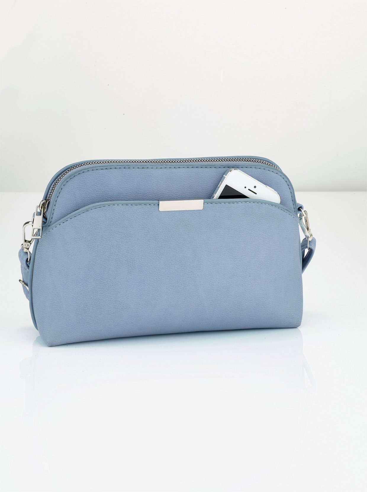 Handtasche mit Schal - bleu