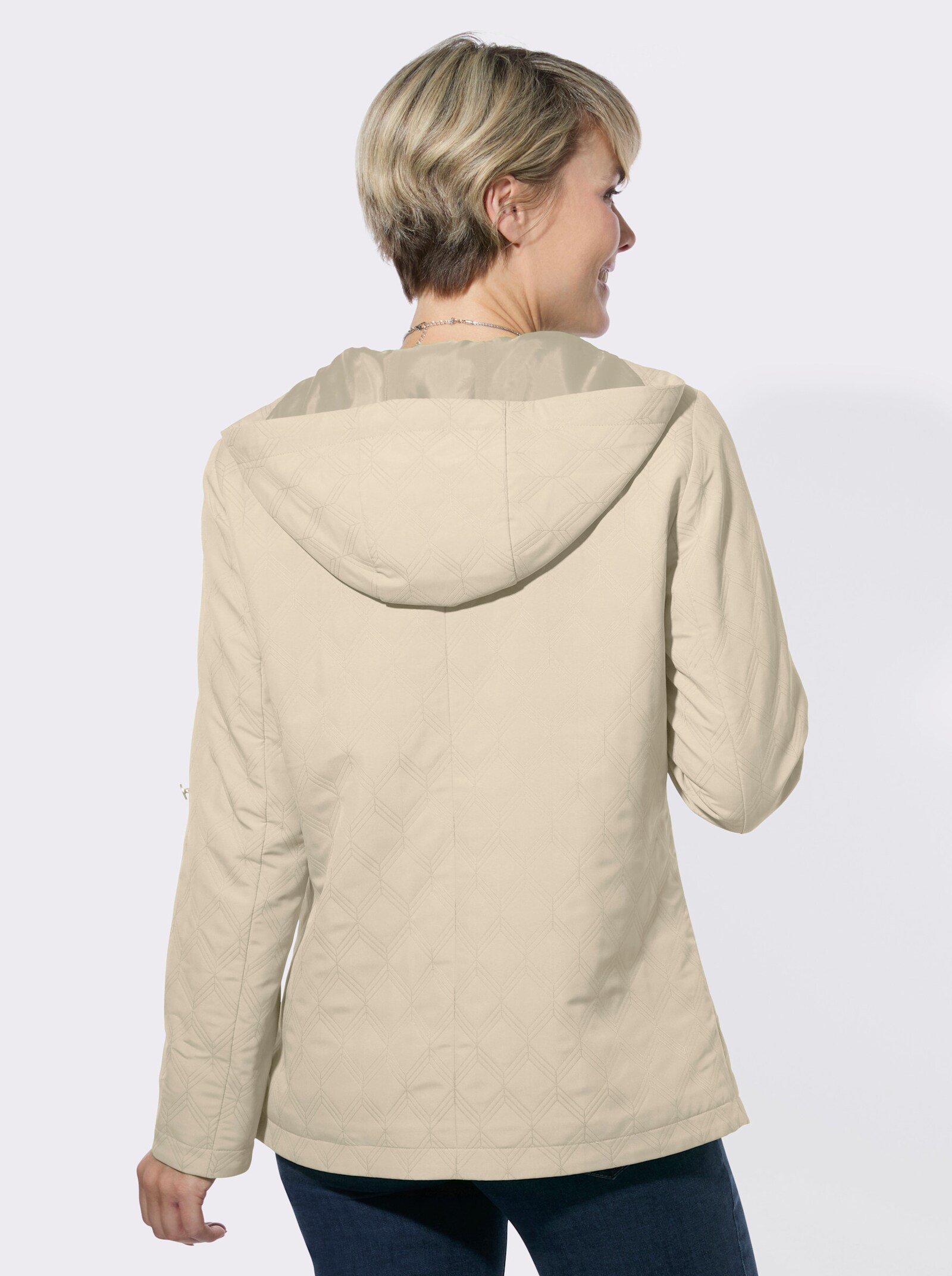 Steppjacke mit Krempelfunktion - sand