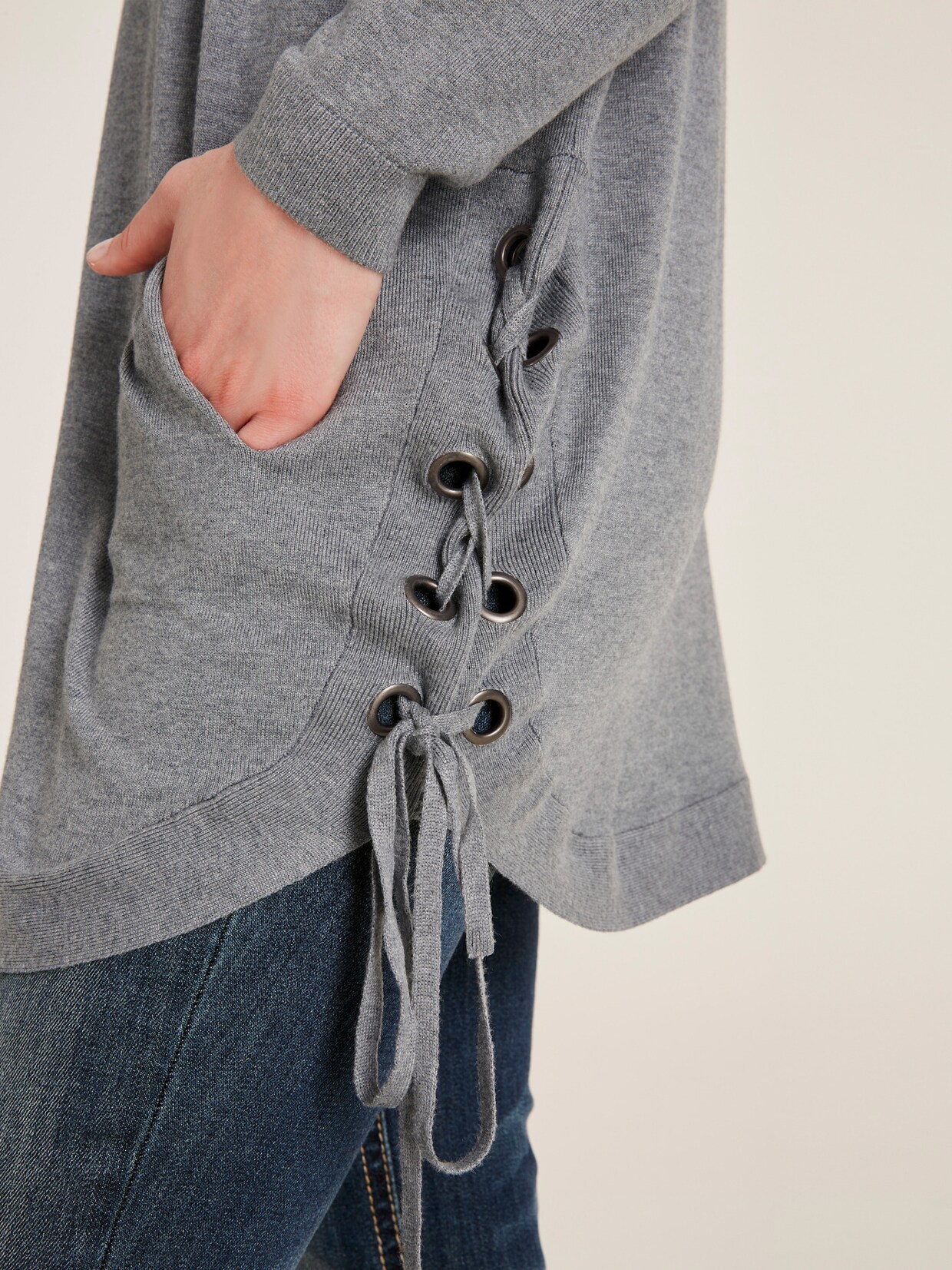 heine Pull long - gris-chiné