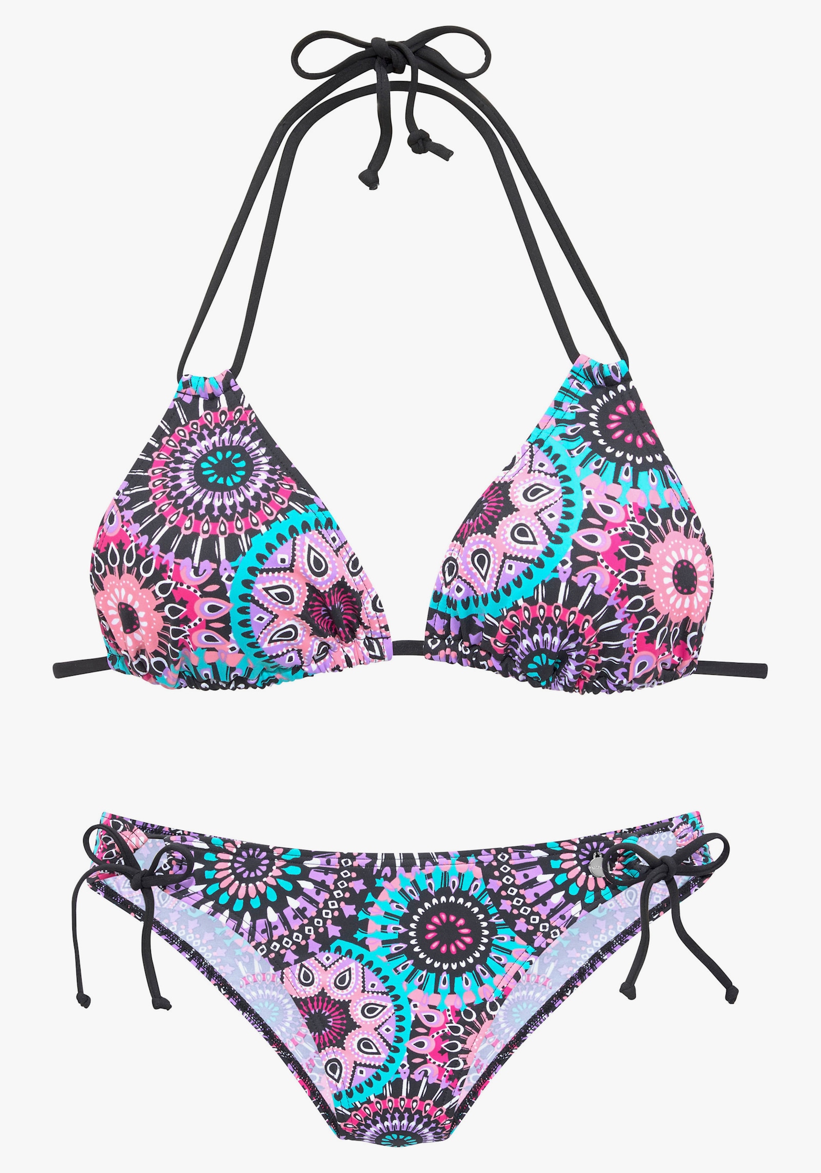 LASCANA Triangel-Bikini - lila bedruckt