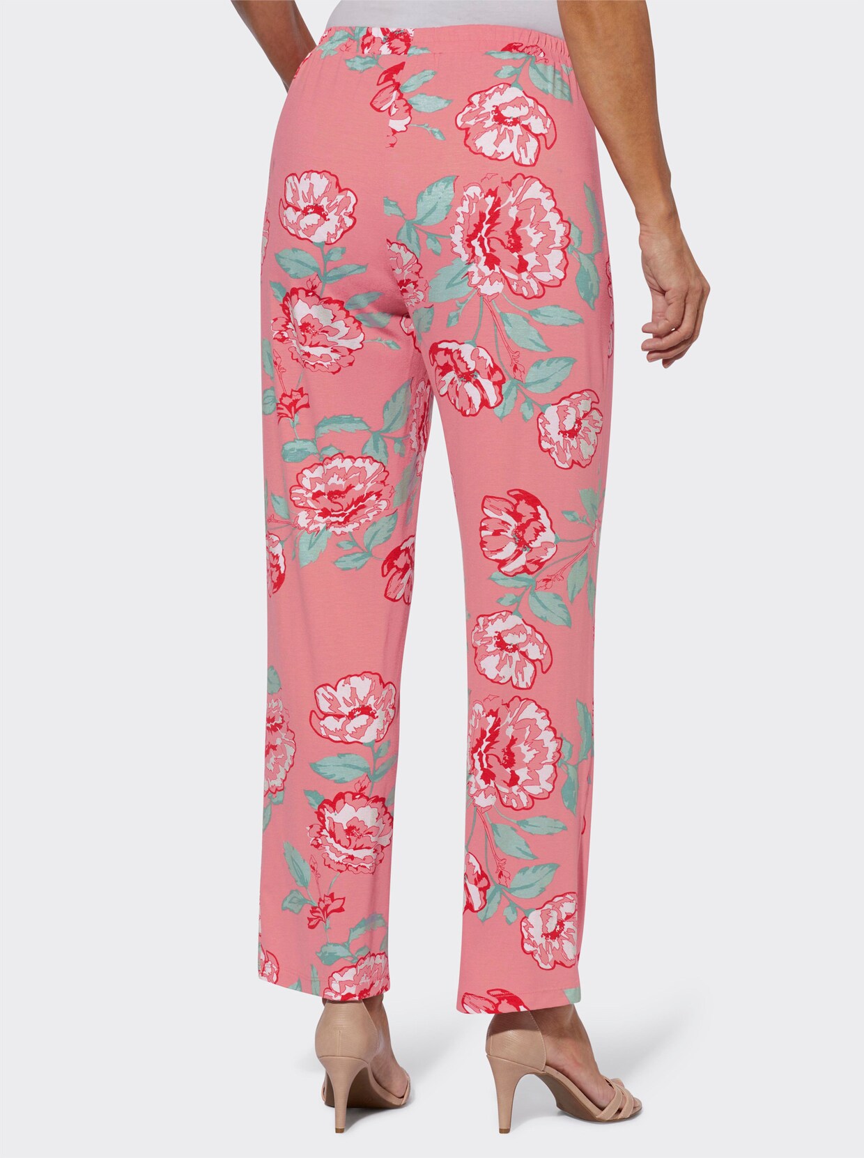 Jerseyhose - flamingo-mint-bedruckt