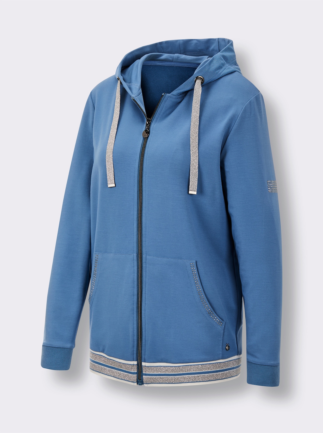 CREATION L PREMIUM Modal-Viskose-Jacke - mittelblau