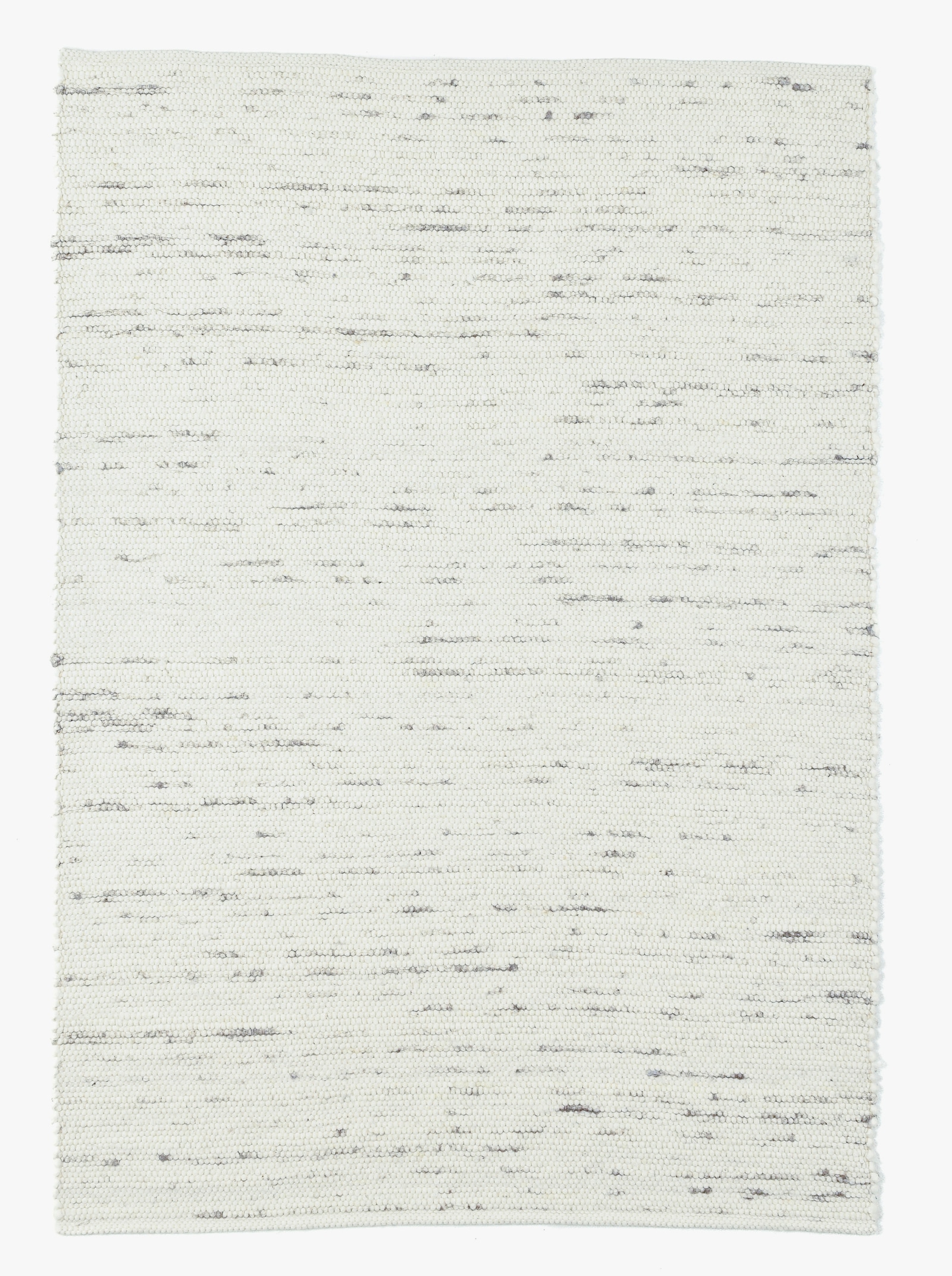 Theko Handwebteppich - ecru-grau-meliert
