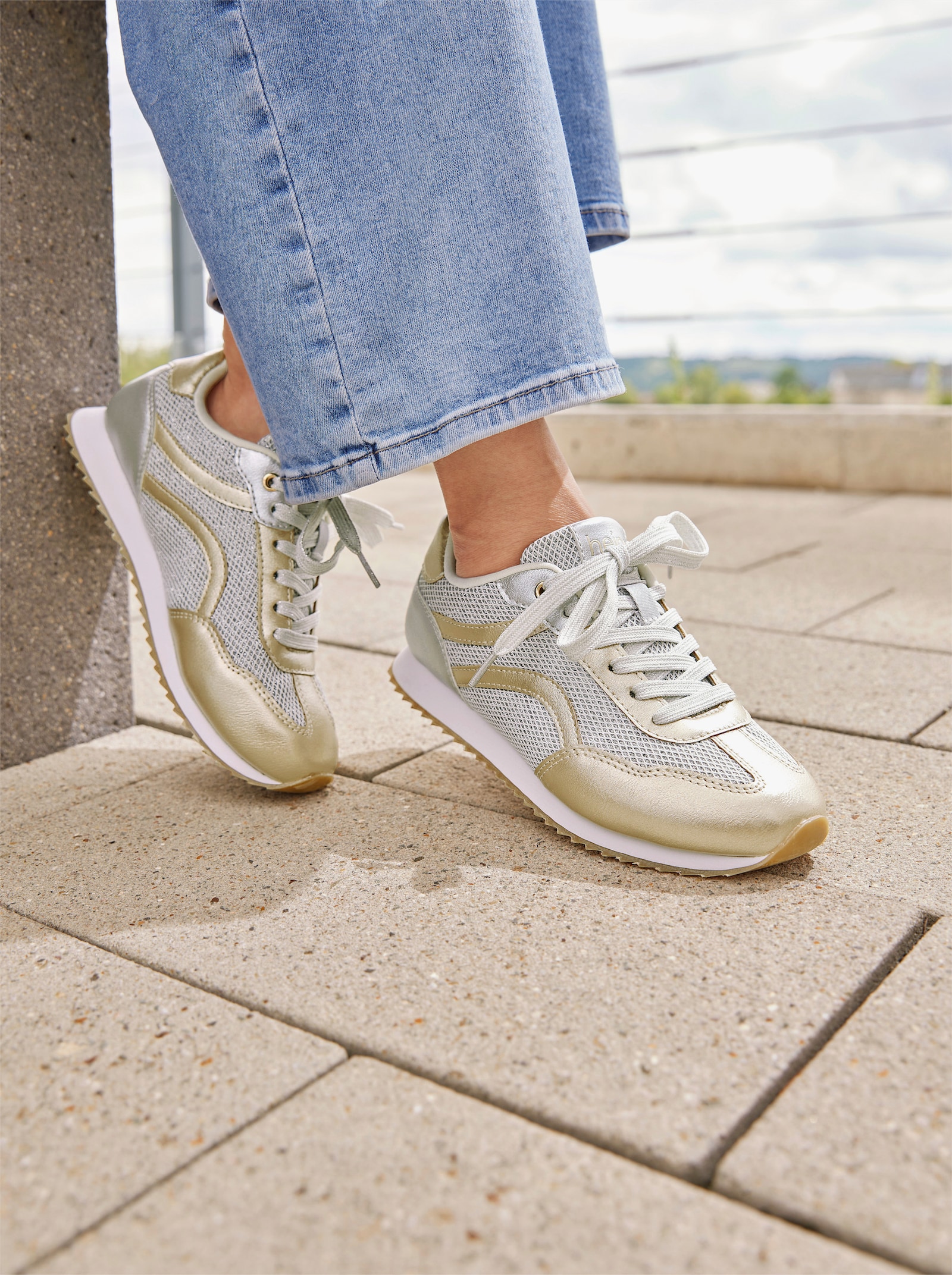 heine Sneaker - weiß-goldfarben