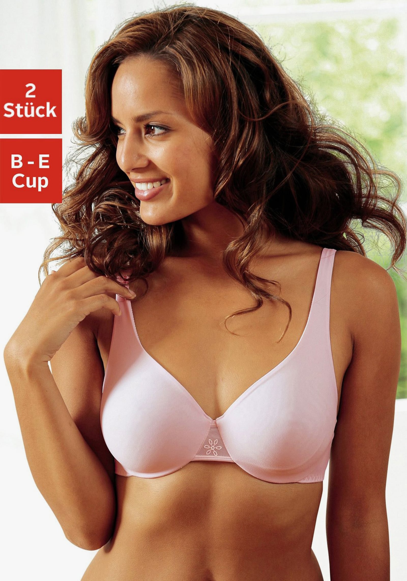 Nuance T-shirtbeha - roze+crème