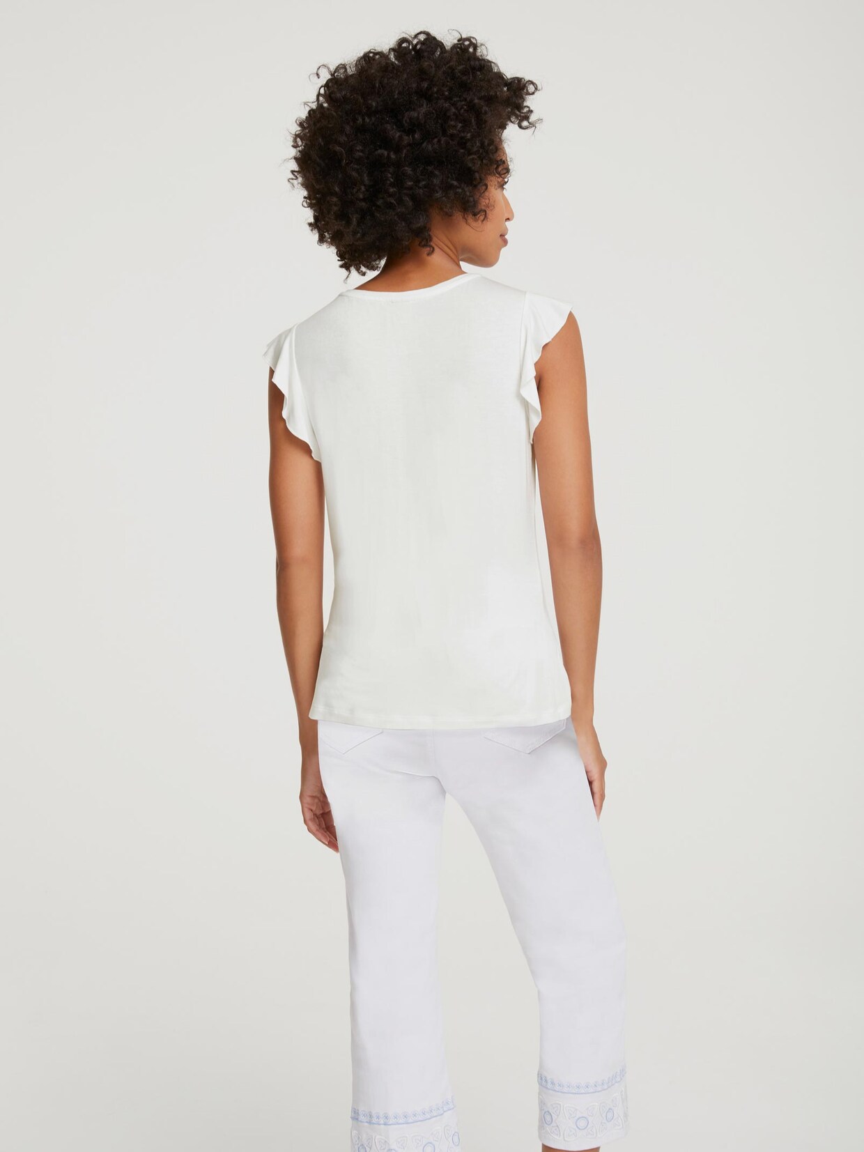 Linea Tesini Druck-Shirt - weiß